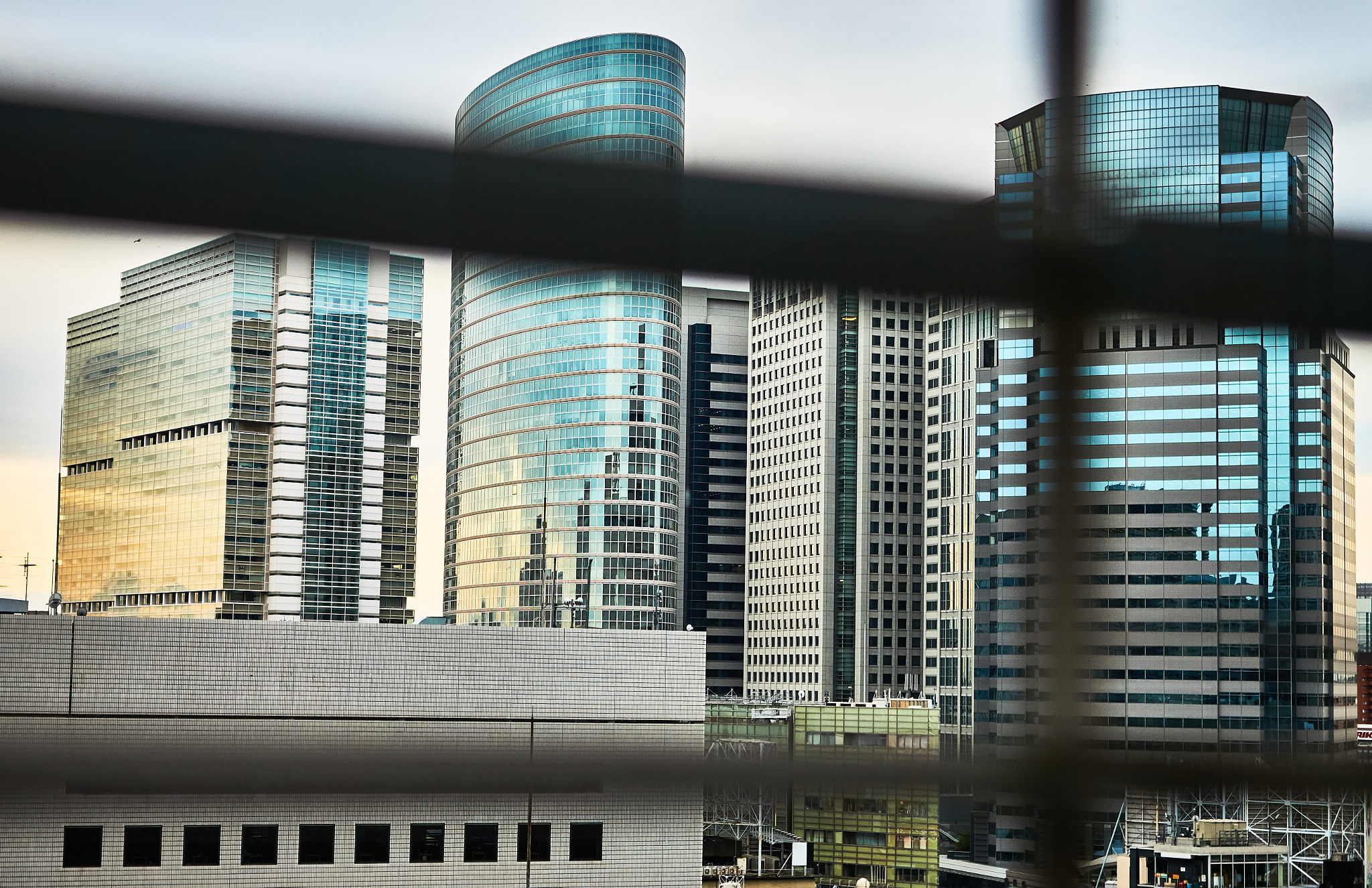 Sony Cyber-shot DSC-RX100 II sample photo. Morning office buildings in tokyo photography