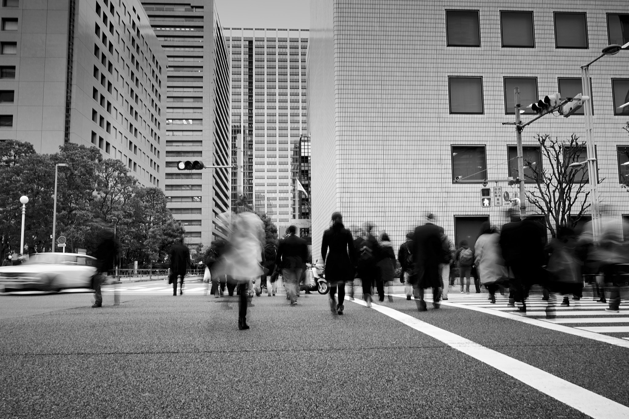 Sony Cyber-shot DSC-RX100 II sample photo. Winter morning office commute in tokyo photography