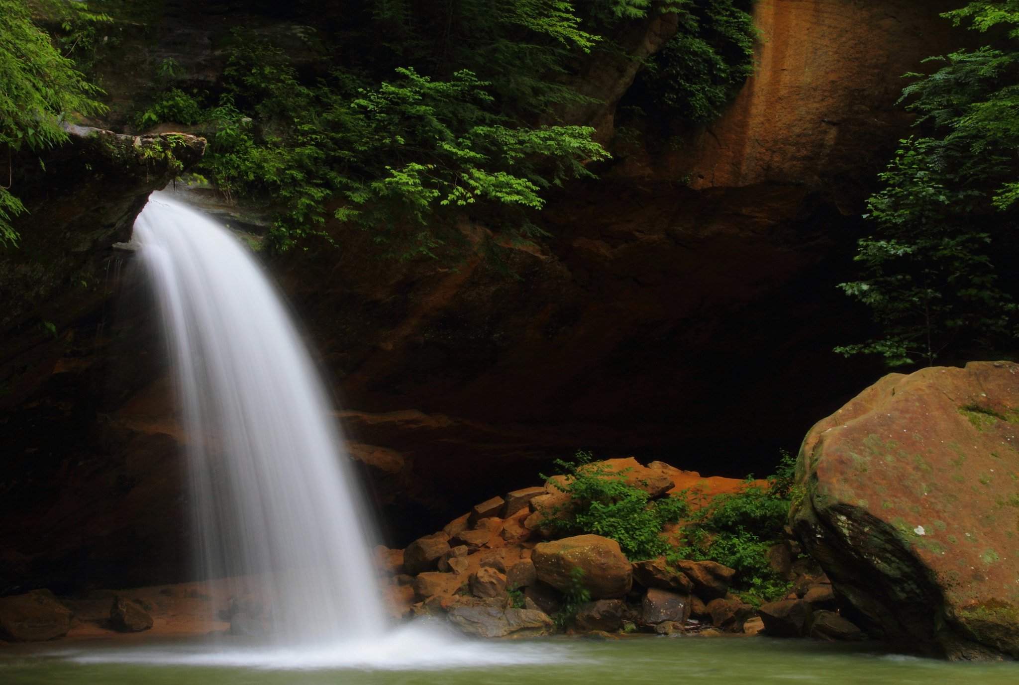 Canon 17-70mm sample photo. Lower falls at hocking hills photography