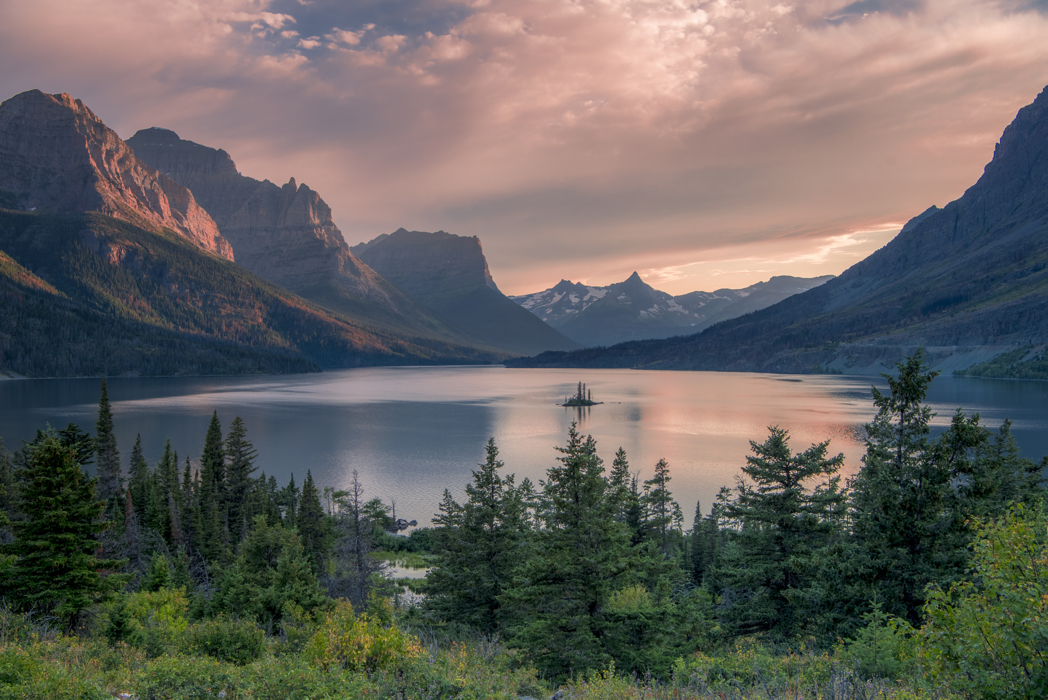 Nikon D810A + Nikon AF-S Nikkor 24-70mm F2.8E ED VR sample photo. Wild goose island, glacier national park photography