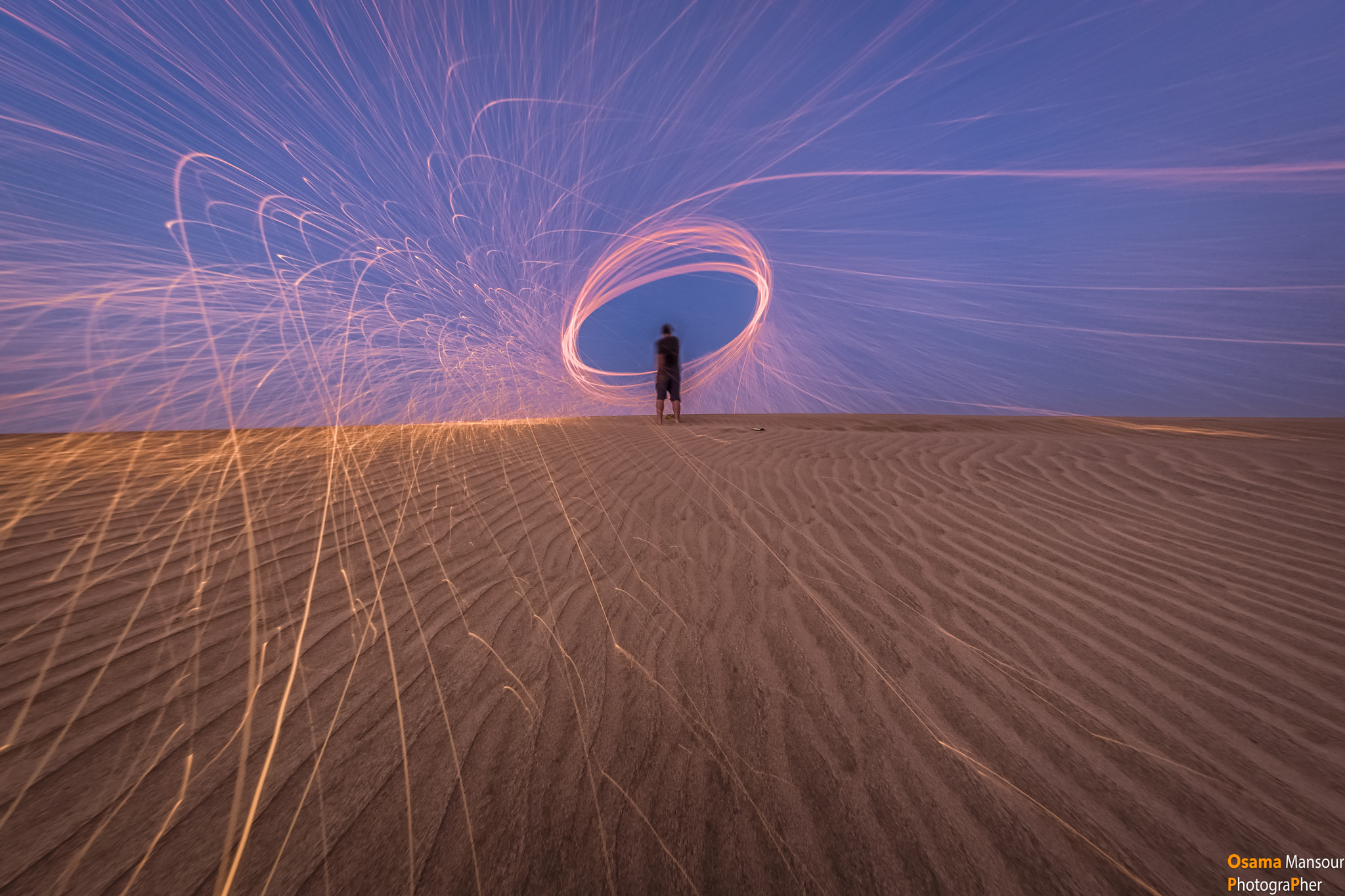 Nikon AF DX Fisheye-Nikkor 10.5mm F2.8G ED sample photo. Long exposure photography using steel wool photography