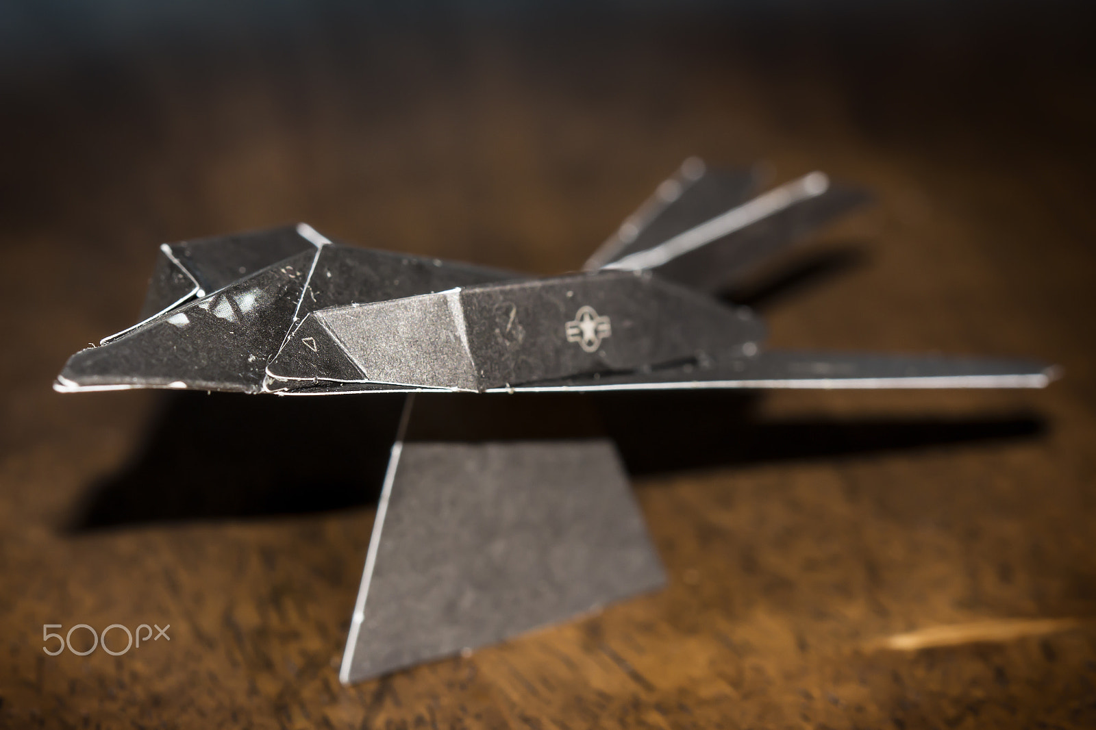 Canon EF 100mm F2.8 Macro USM sample photo. Lockheed f-117 nighthawk paper model photography