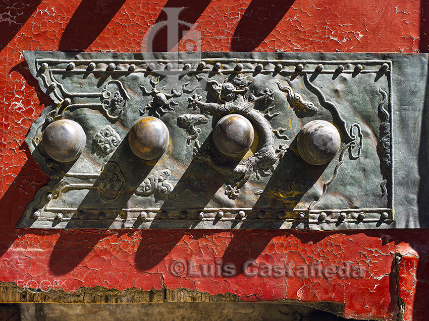 Pentax 645D sample photo. Detail of door. the forbidden city. beijing. china photography