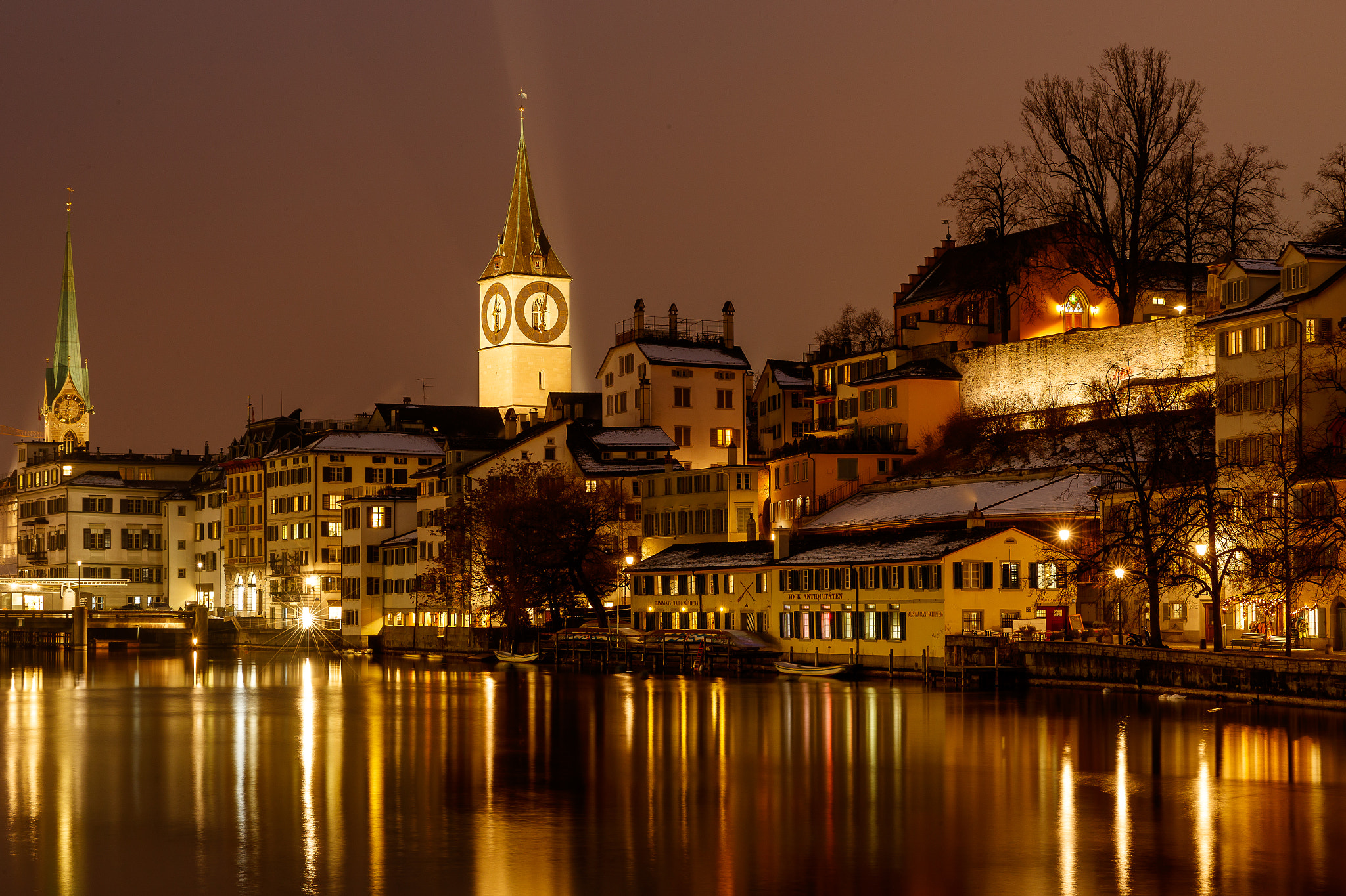 Canon EF 24-70mm F2.8L II USM sample photo. Zürich at night photography