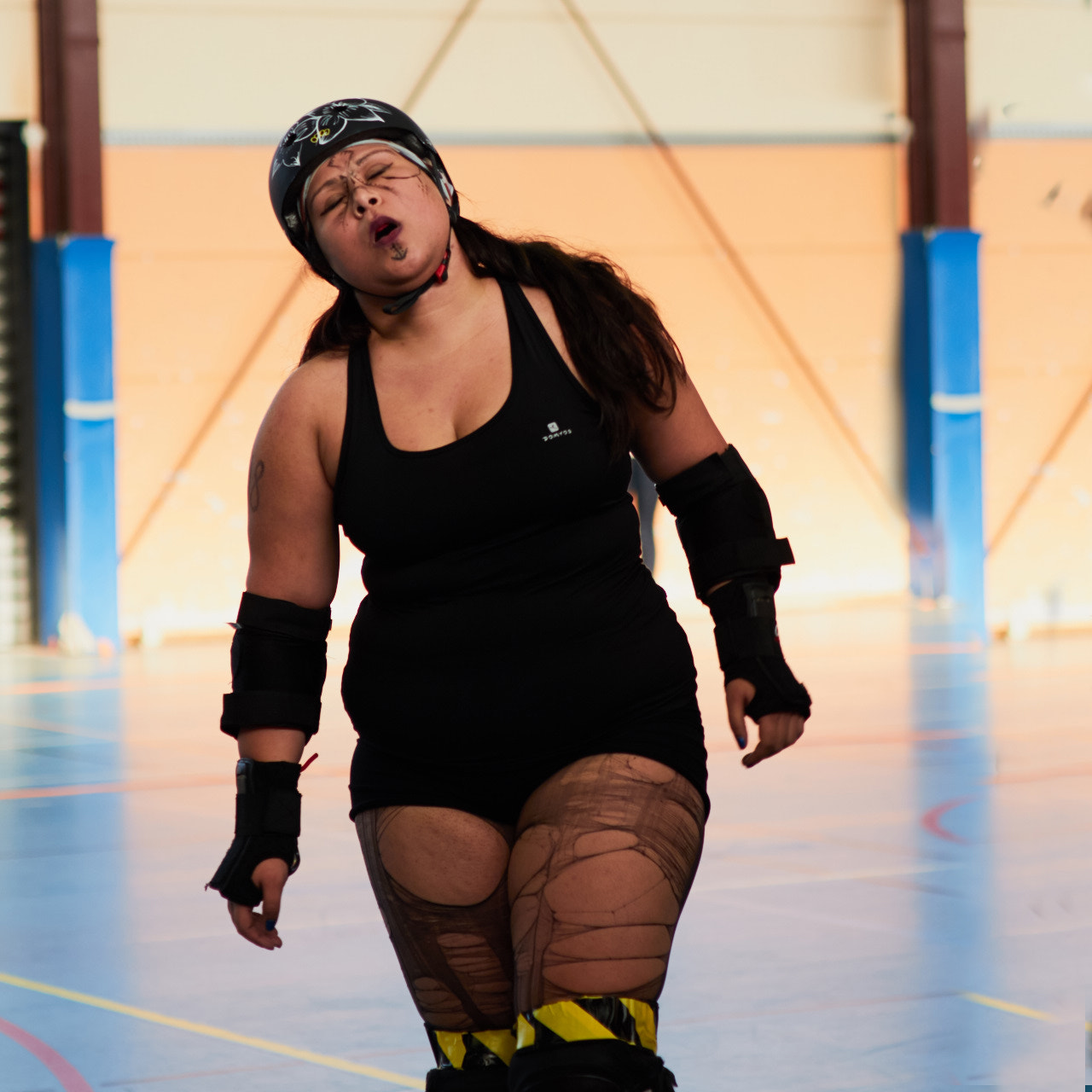 Sigma 50mm F1.4 DG HSM Art sample photo. Portrait in roller derby photography