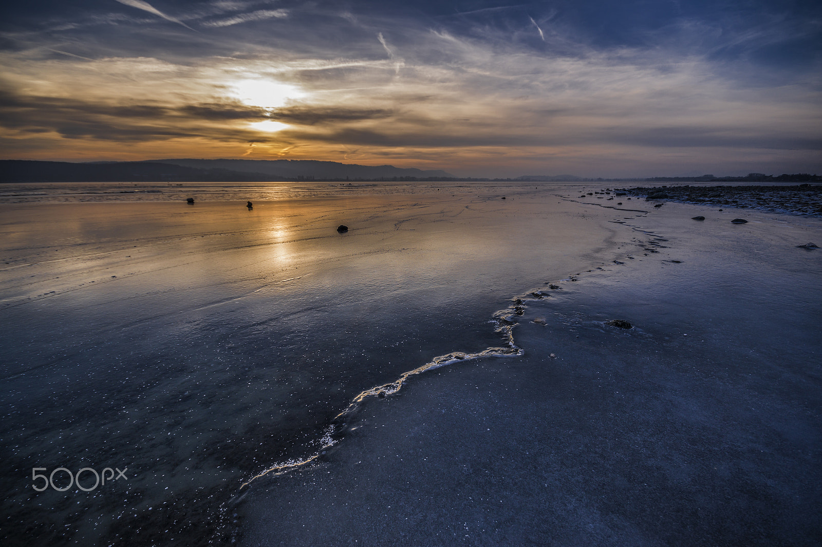 Sigma AF 10-20mm F4-5.6 EX DC sample photo. Frozen lake photography