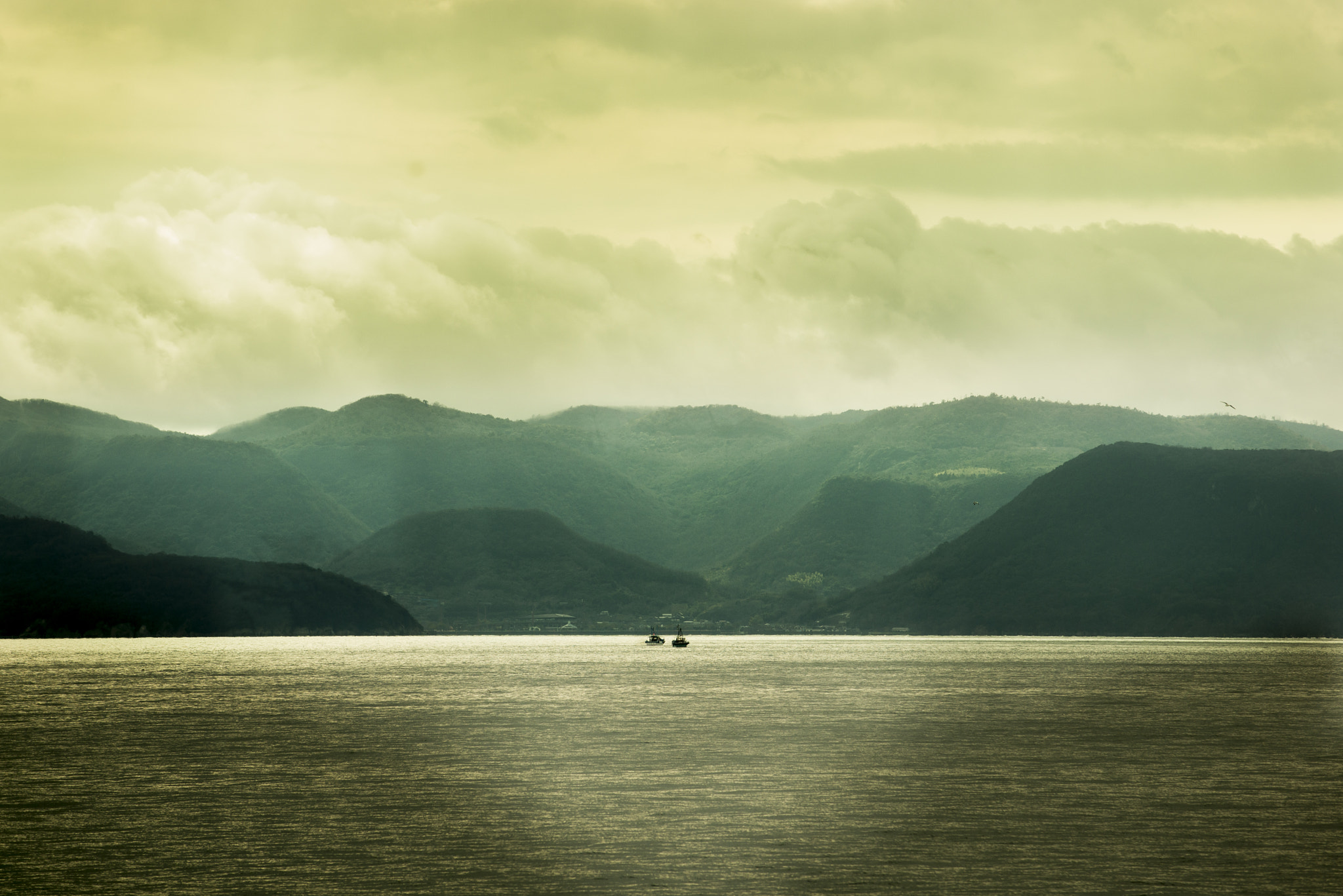 Nikon AF-S Nikkor 70-200mm F4G ED VR sample photo. Fishboats photography