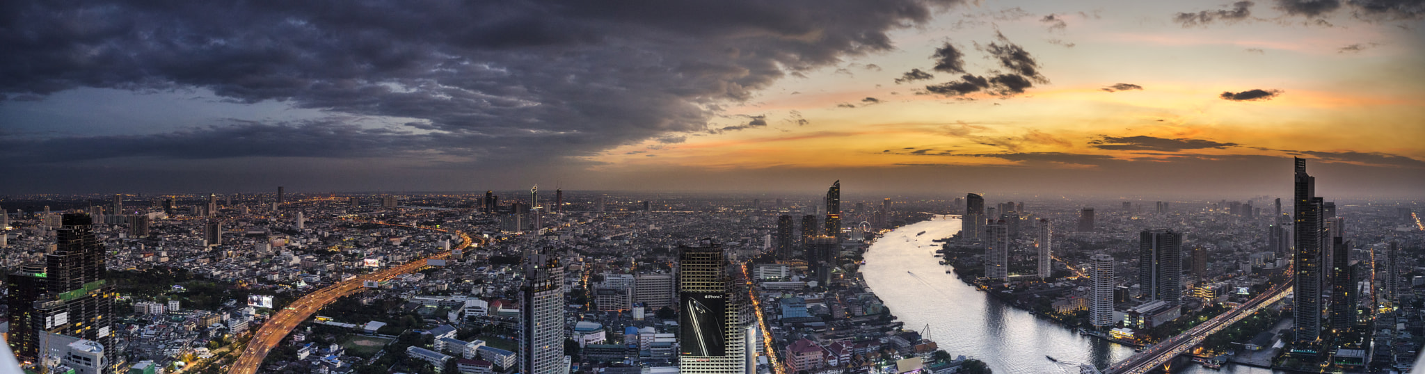 Sony a7 sample photo. Bangkok at sunset photography