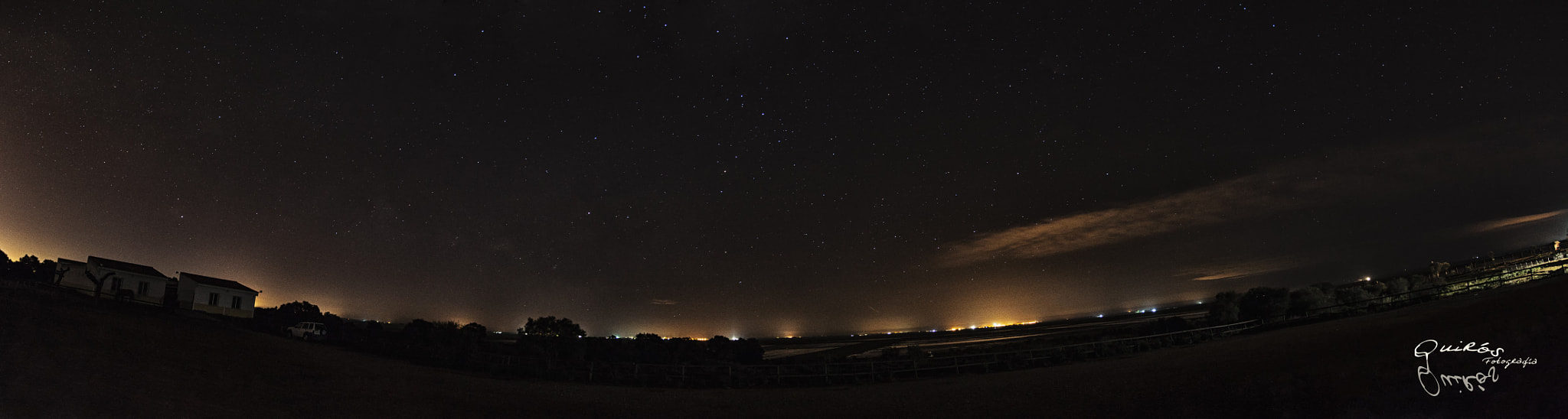 Canon EOS 30D sample photo. Panoramic dehesa night photography