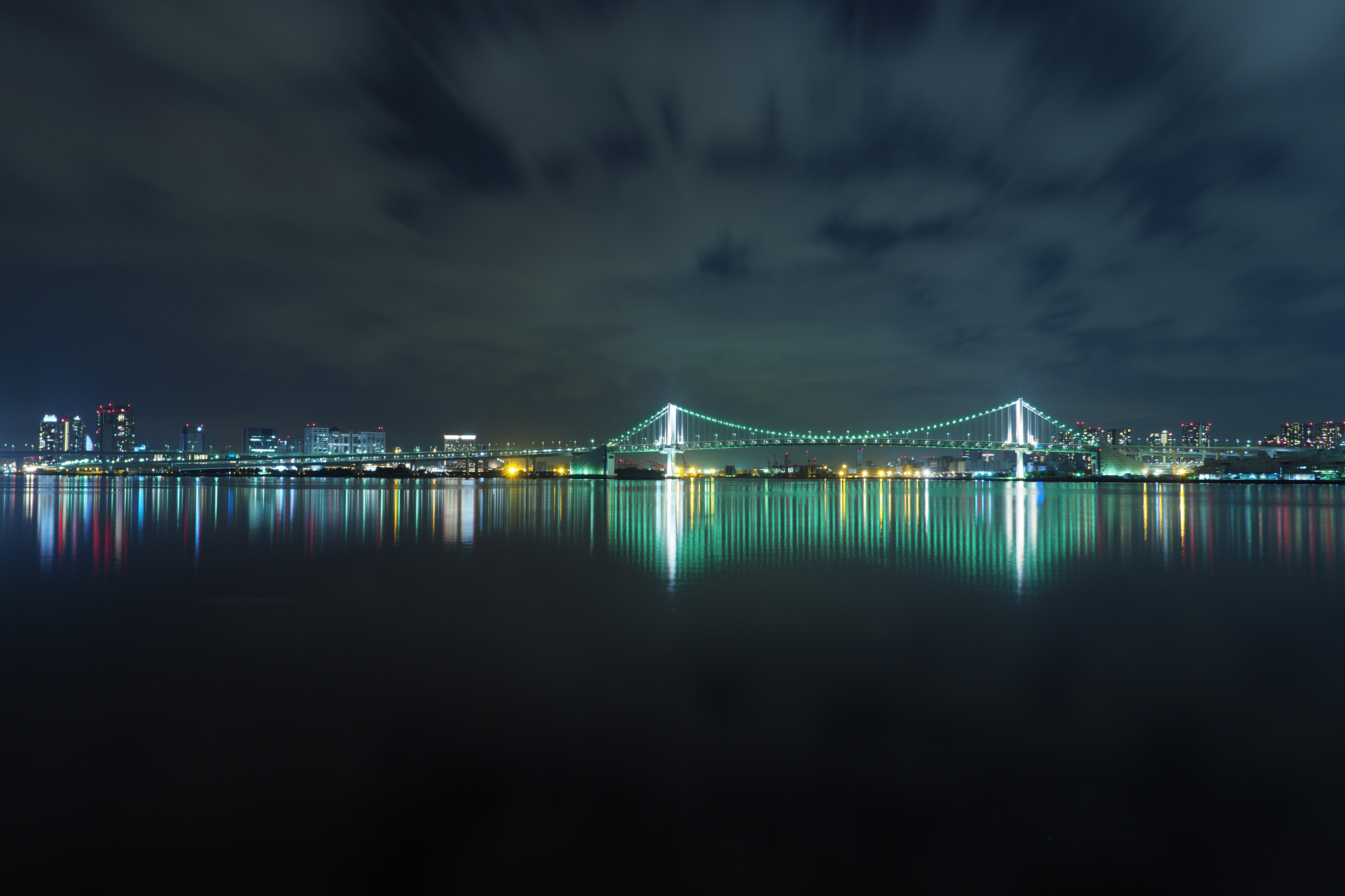 Olympus PEN-F + OLYMPUS M.12mm F2.0 sample photo. Rainbow bridge at night photography