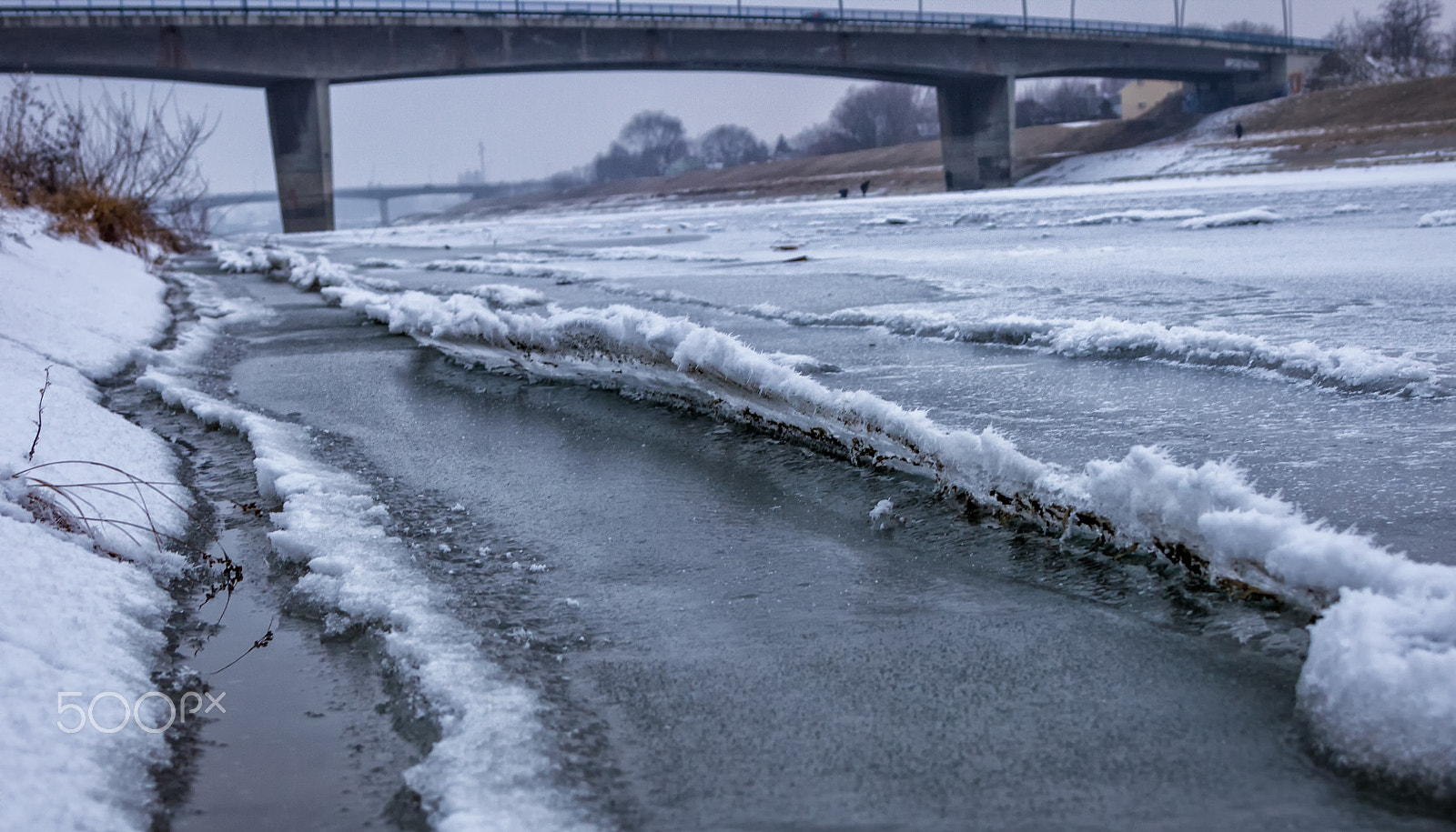 Canon EF-S 18-55mm F3.5-5.6 II sample photo. Winter waves photography