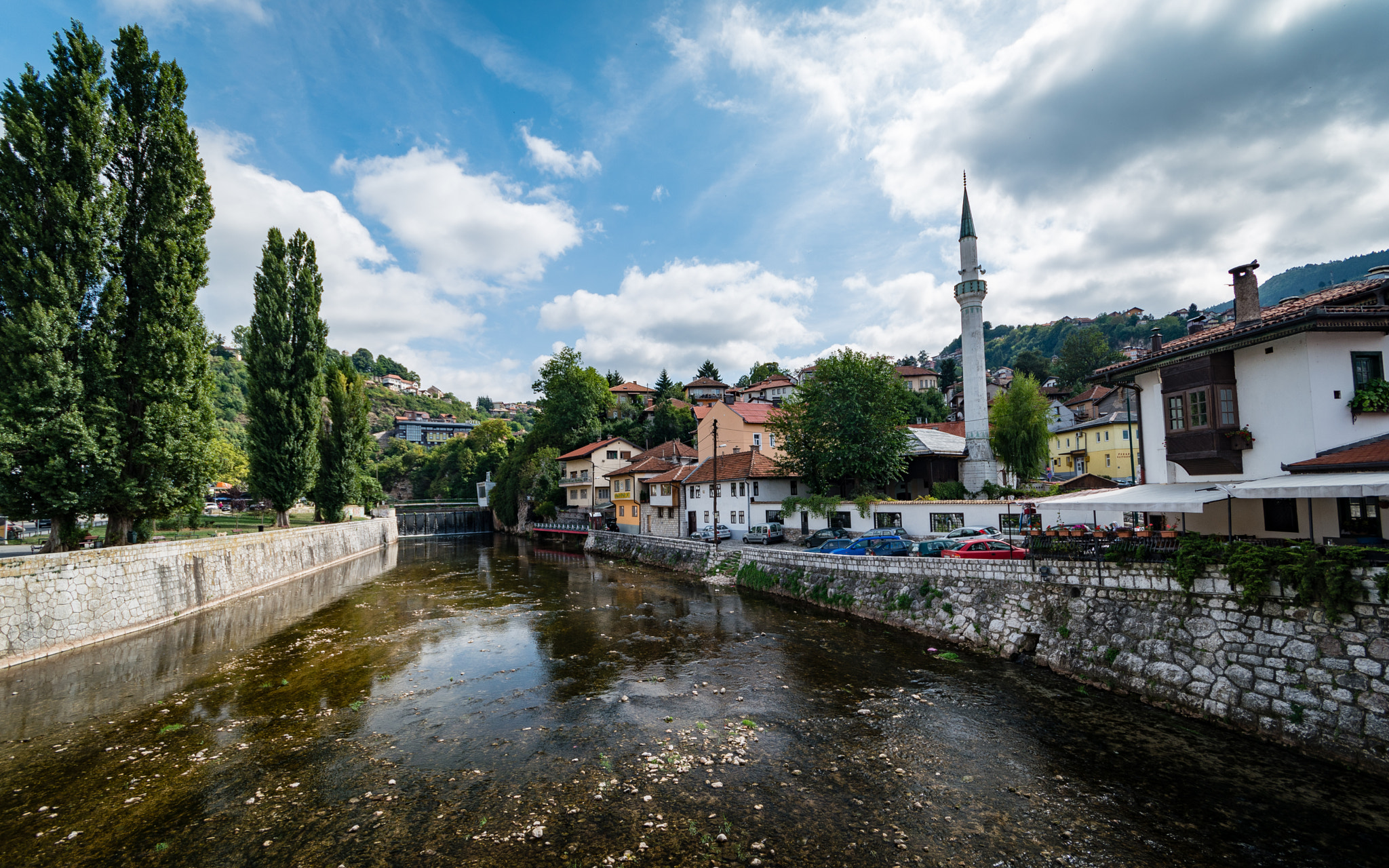 Sigma 10-20mm F4-5.6 EX DC HSM sample photo. Miljacka river photography