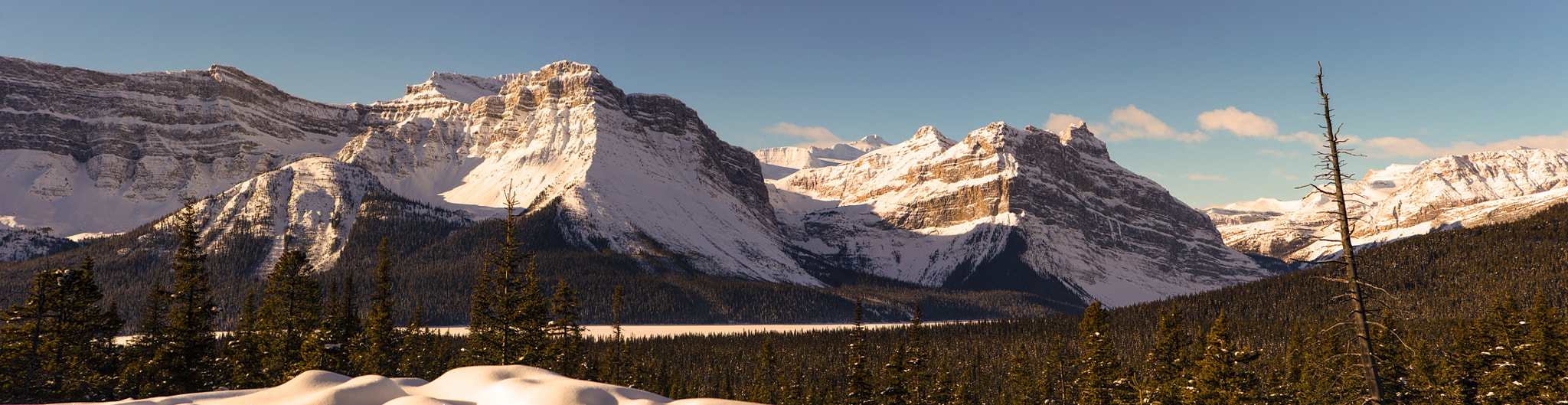 Canon EOS 5DS R sample photo. Bow glacier winter panorama photography