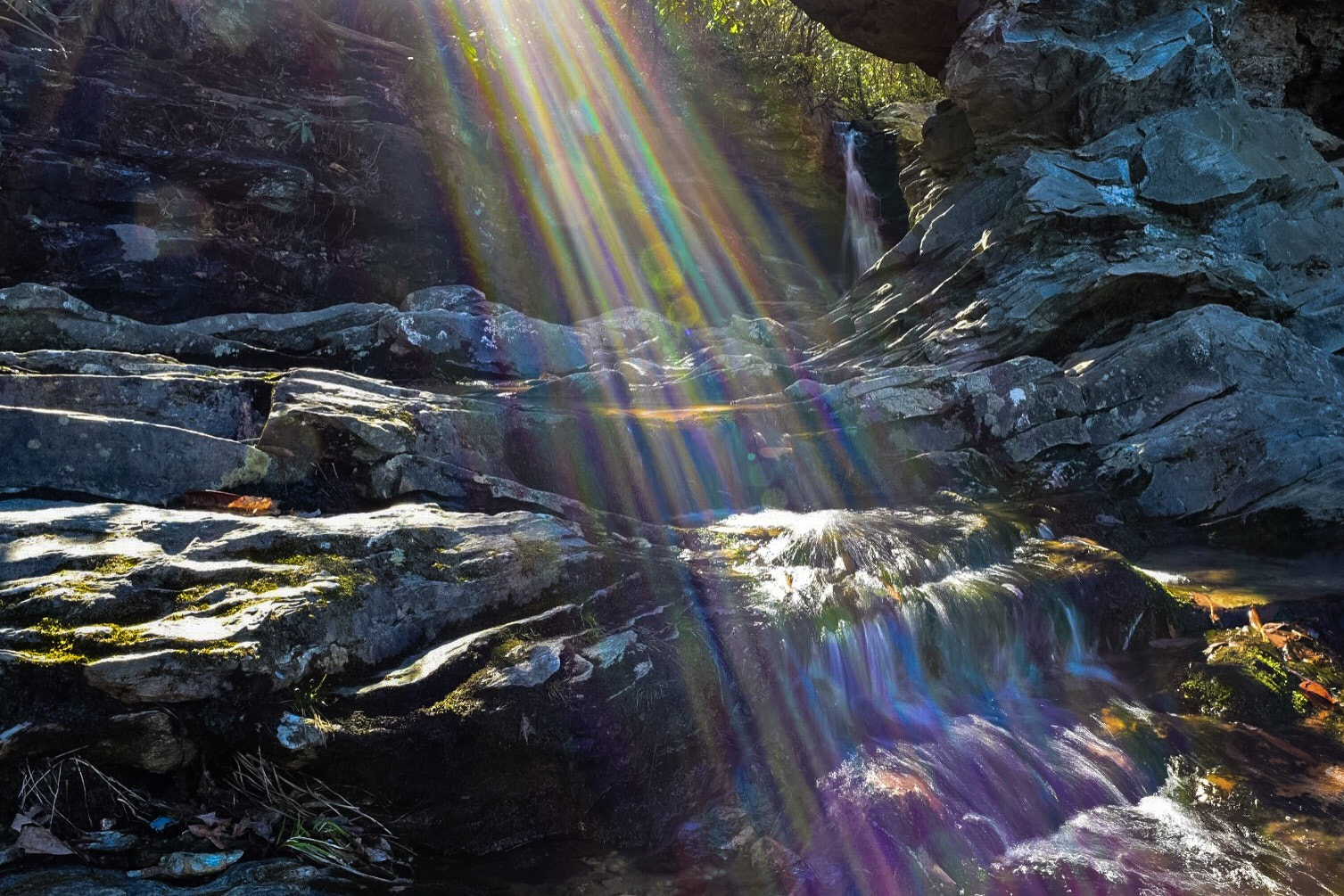 Nikon AF-S DX Nikkor 18-55mm F3.5-5.6G VR II sample photo. Rainbow colors at window falls this morning photography