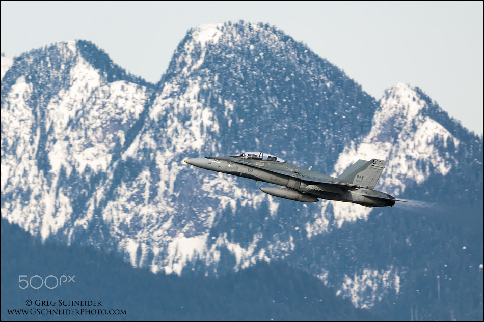 Canon EF 600mm F4L IS II USM sample photo. Rcaf cf-18 north shore mountains #3 photography
