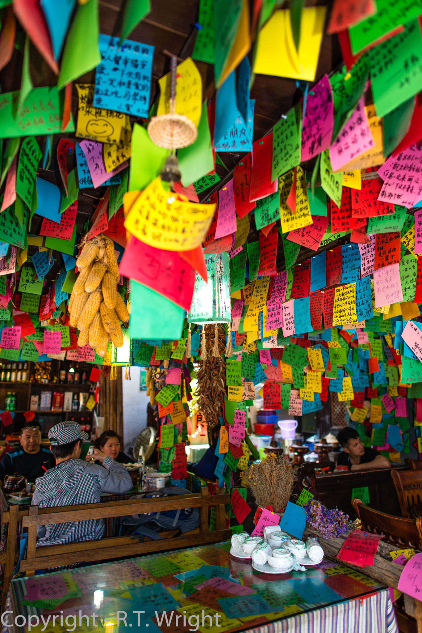 Nikon D800E + Nikon AF-S Nikkor 24mm F1.4G ED sample photo. 10,000 post-it notes in lijiang photography