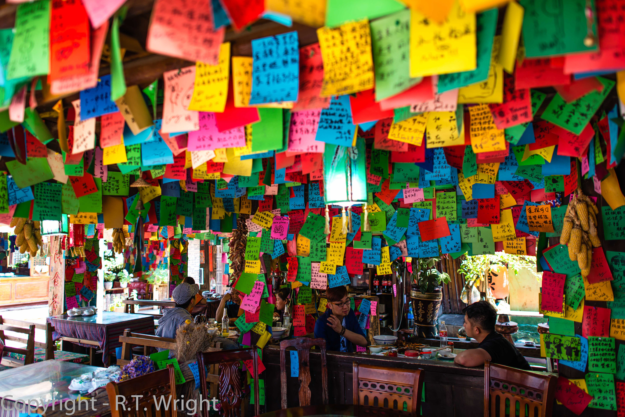 Nikon D800E + Nikon AF-S Nikkor 24mm F1.4G ED sample photo. 10,000 post-it notes in lijiang photography