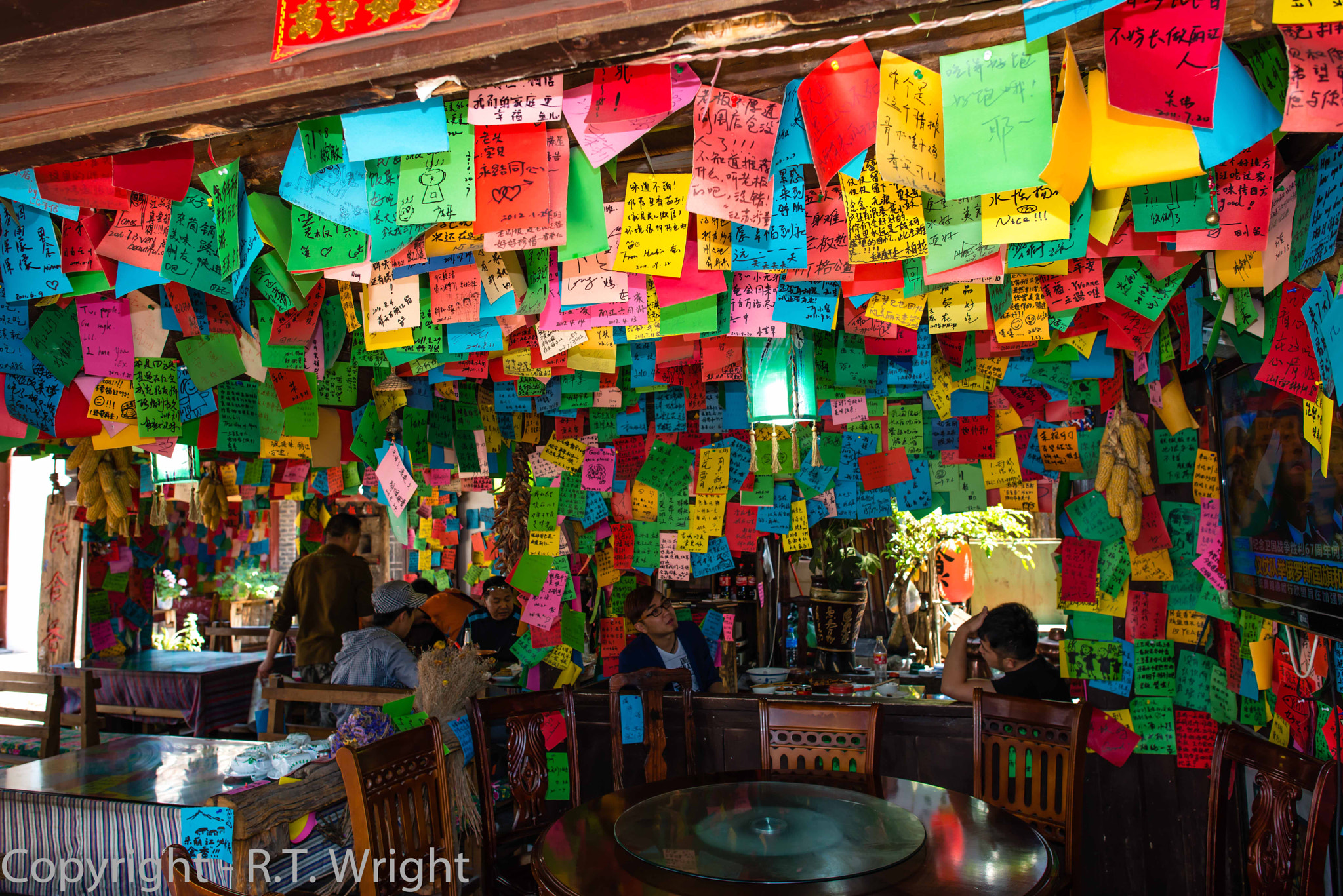 Nikon D800E + Nikon AF-S Nikkor 24mm F1.4G ED sample photo. 10,000 post-it notes in lijiang photography