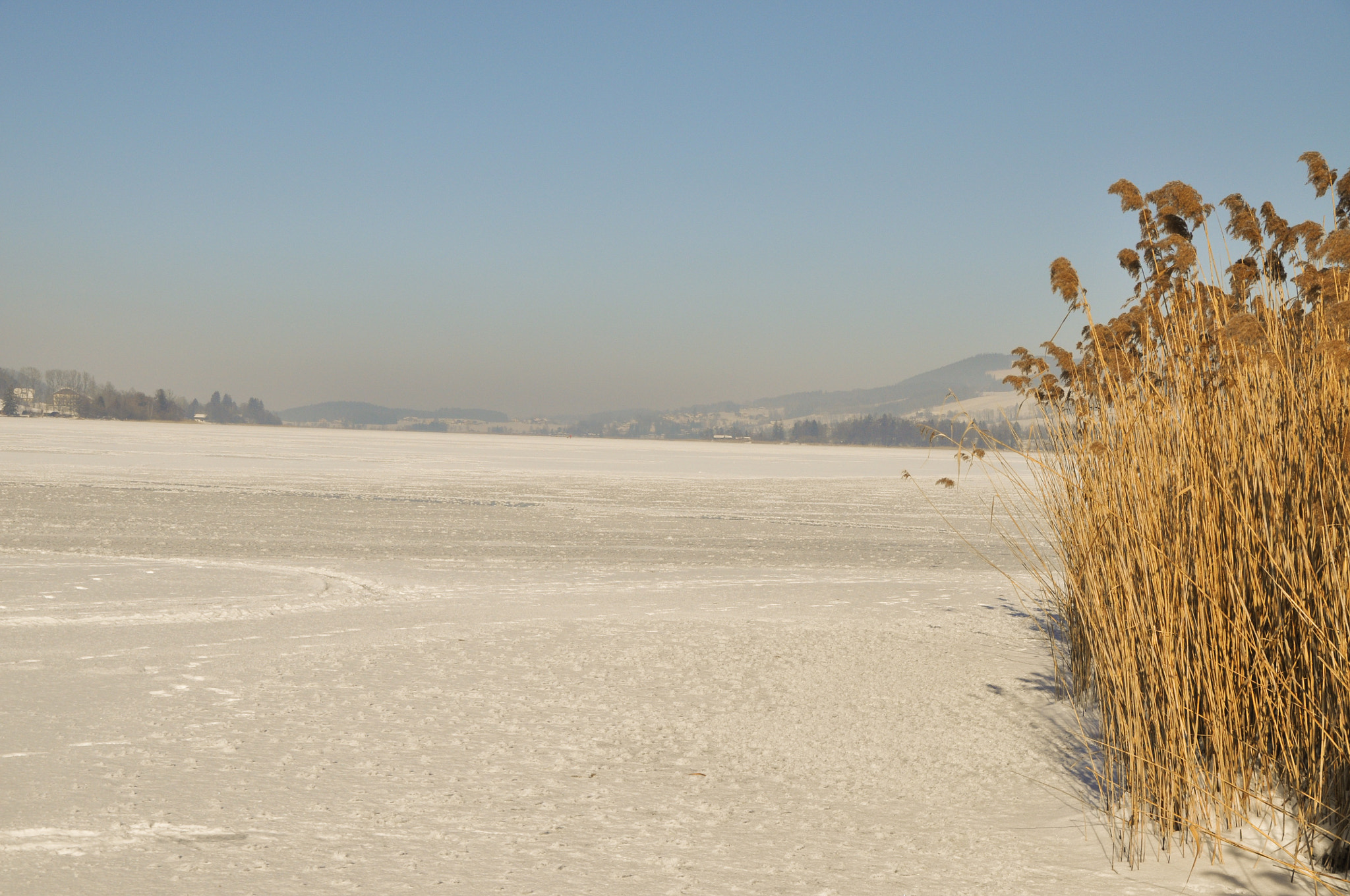 Nikon D5000 sample photo. Frozen lake - irrsee, austria photography