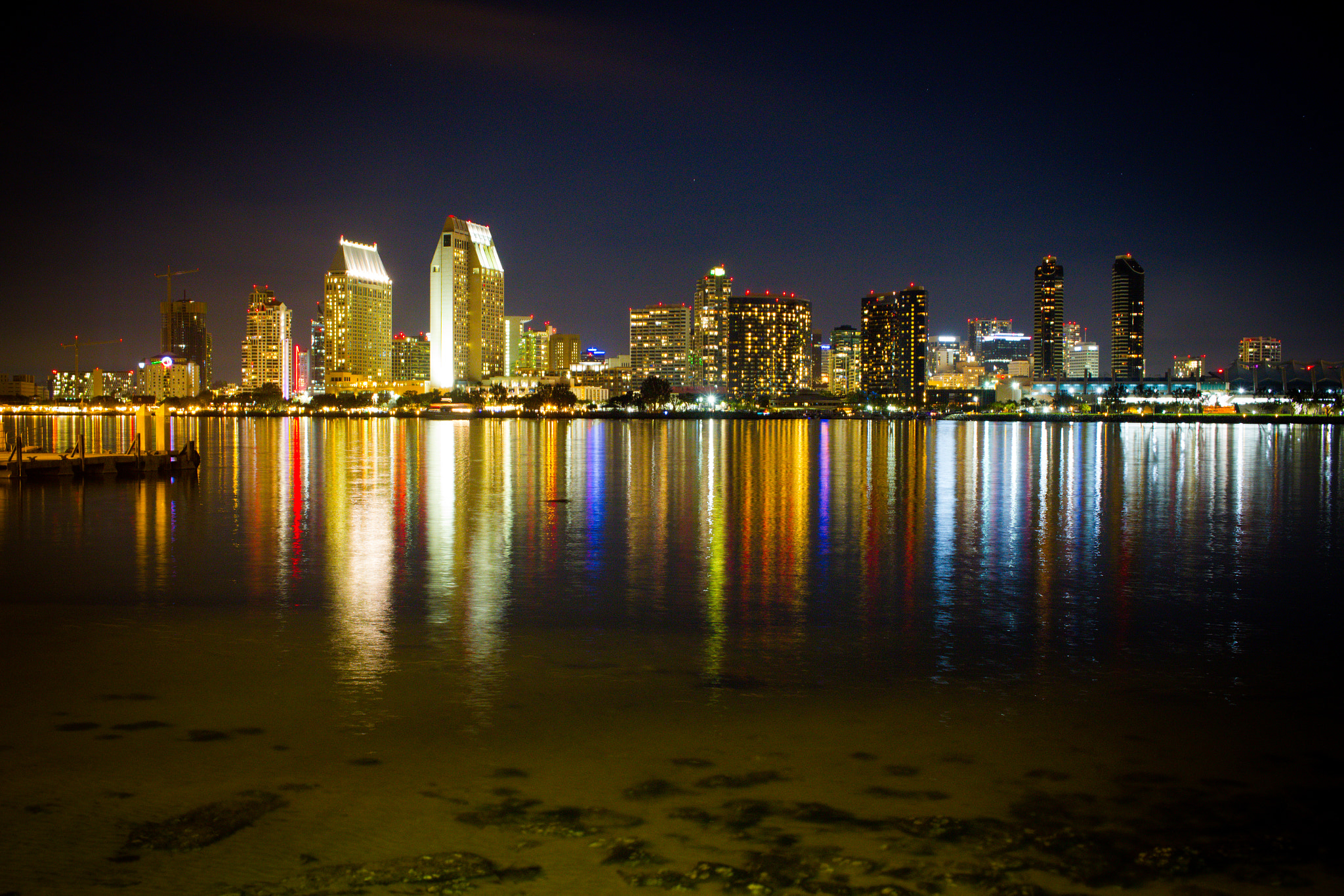 Canon EF-S 24mm F2.8 STM sample photo. San diego at night photography