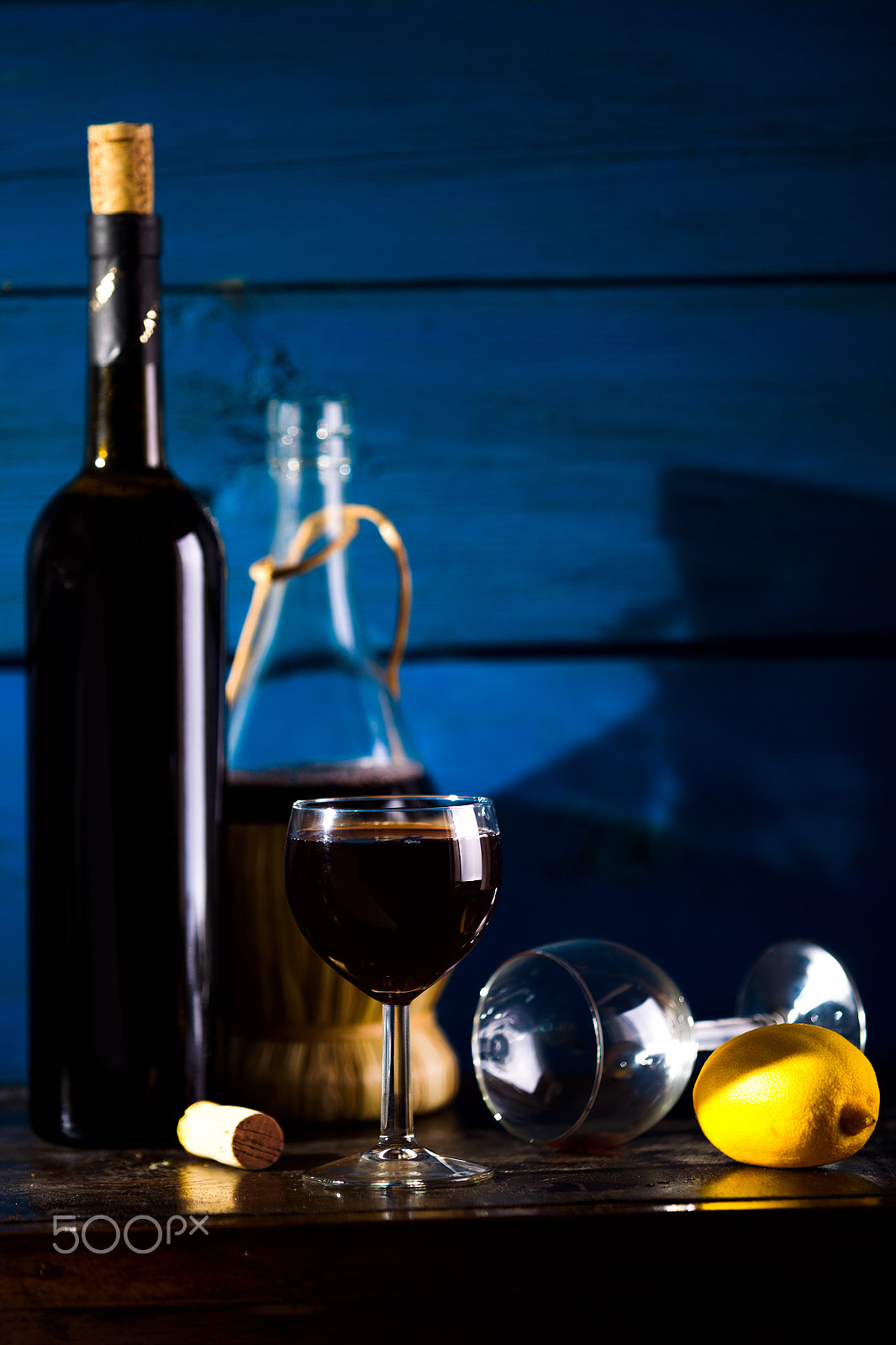 Canon EF 70-200mm F2.8L USM sample photo. Still life with wine and lemon photography