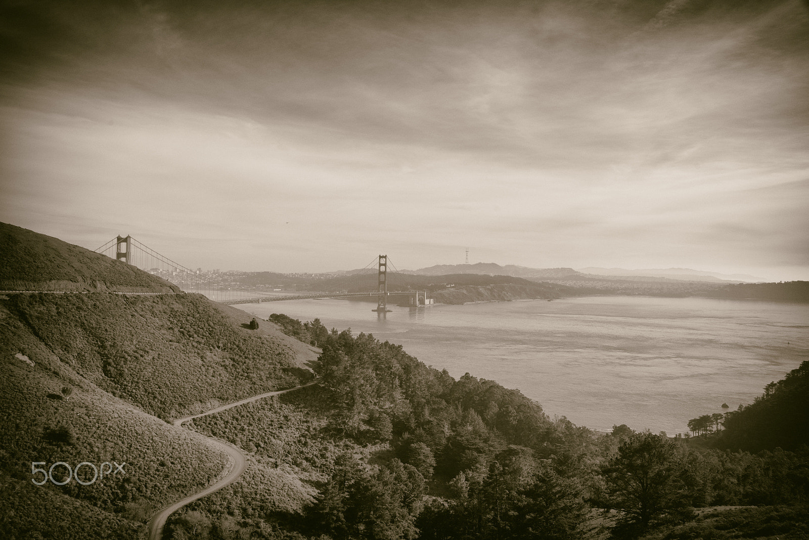 Nikon D810 + Sigma 24-105mm F4 DG OS HSM Art sample photo. Golden gate from marin headlands photography