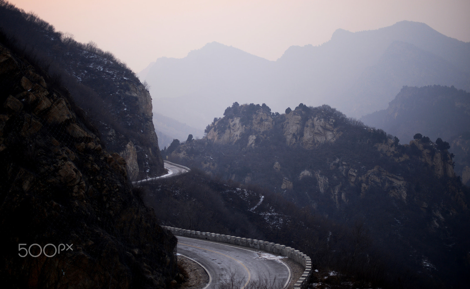 Nikon D800 + AF Nikkor 28mm f/2.8 sample photo. Silent mountain road photography