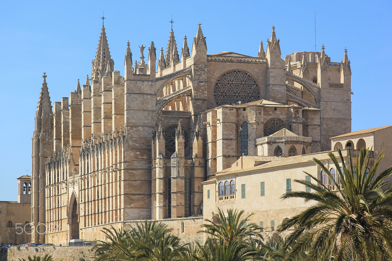 Canon EF-S 17-85mm F4-5.6 IS USM sample photo. Palma cathedral city walls majorca photography