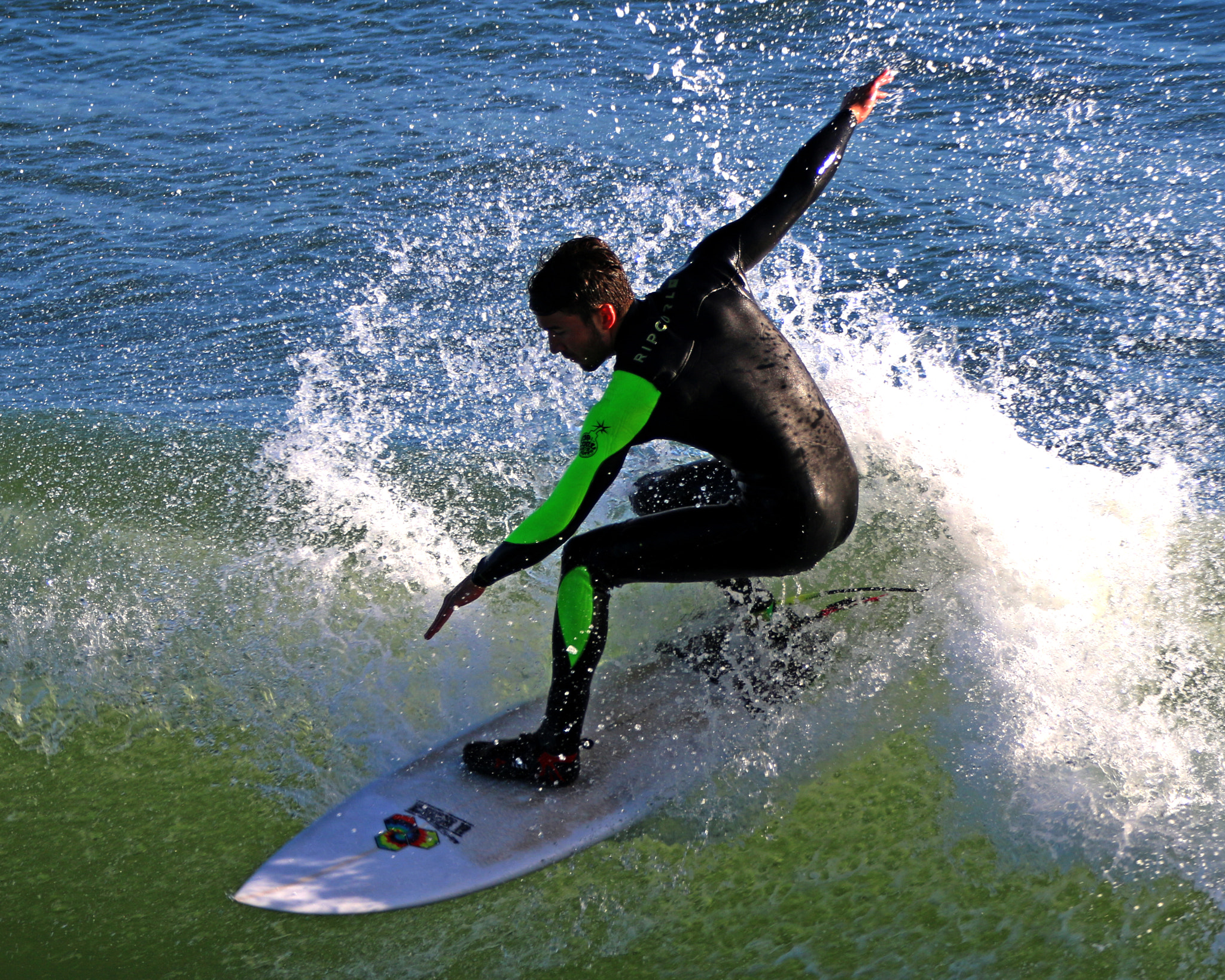 Canon EF 70-200mm F2.8L IS II USM sample photo. Steamers lane santa cruz shred two photography