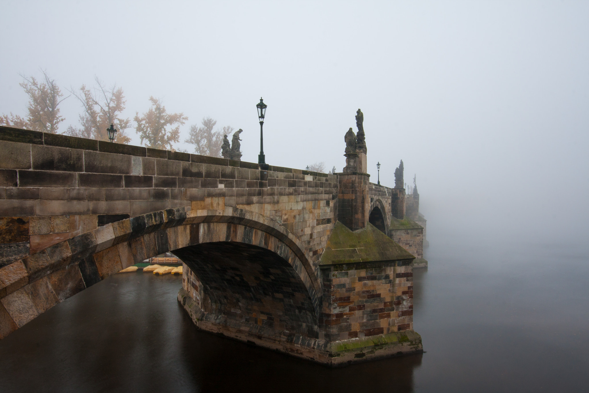Canon EOS 40D + Sigma 10-20mm F4-5.6 EX DC HSM sample photo. A foggy morning on the charles bridge photography