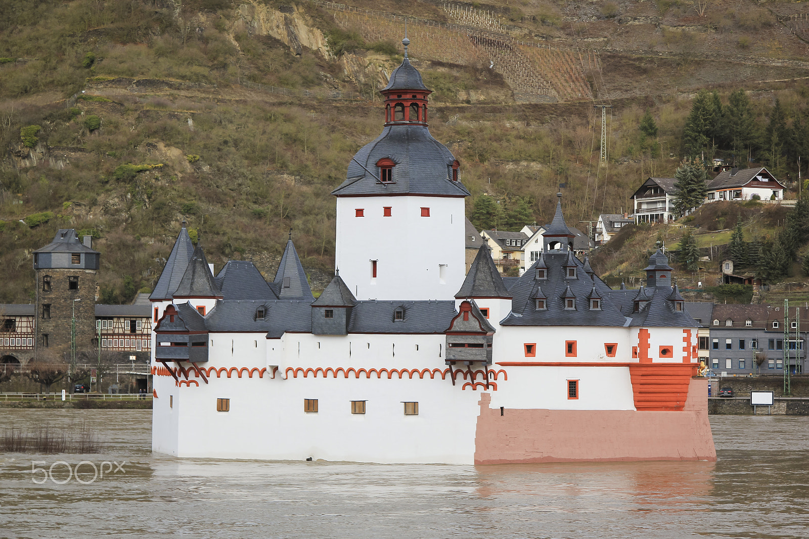 Canon EF-S 17-85mm F4-5.6 IS USM sample photo. Rhine river castle pfalzgrafenstein germany photography