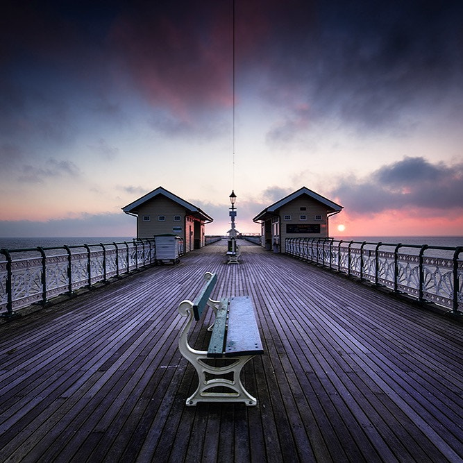 Canon EF 16-35mm F4L IS USM sample photo. Penarth pier at sunrise photography