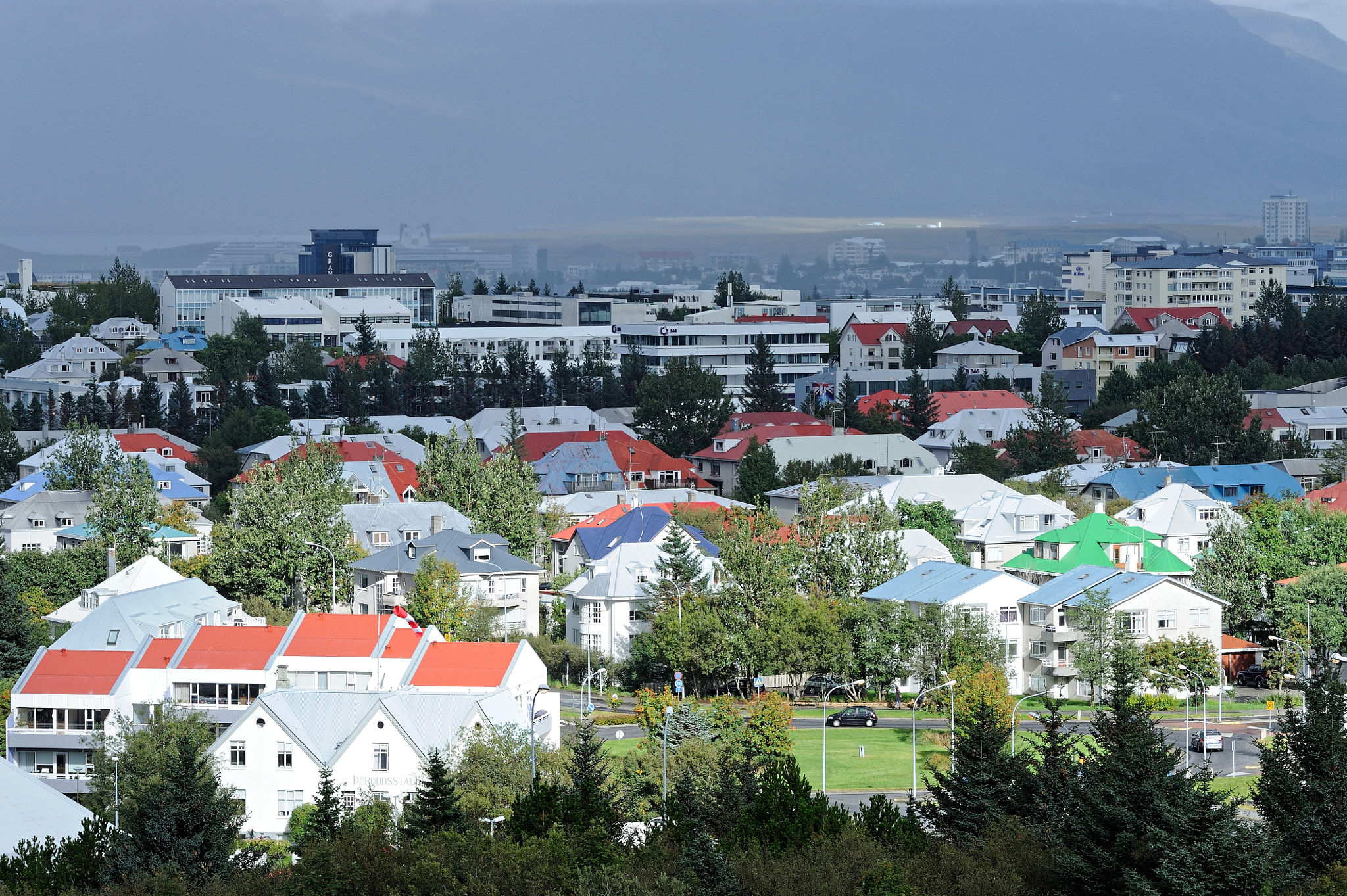 Nikon D700 + Tamron SP 70-300mm F4-5.6 Di VC USD sample photo. Colored rooftops of reykjavik photography