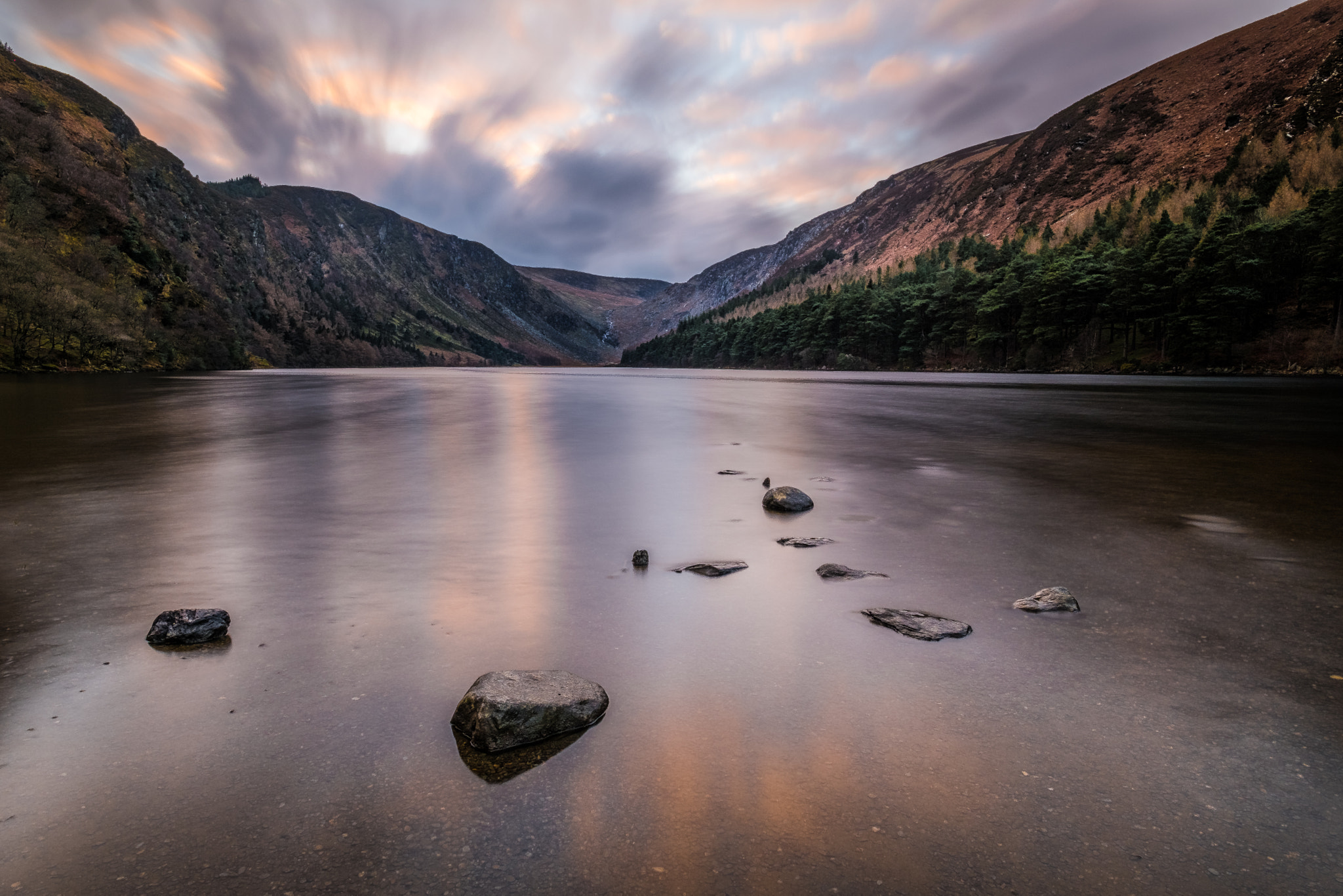 Fujifilm XF 14mm F2.8 R sample photo. Sunset in glendalough - wicklow, ireland - landscape photography photography