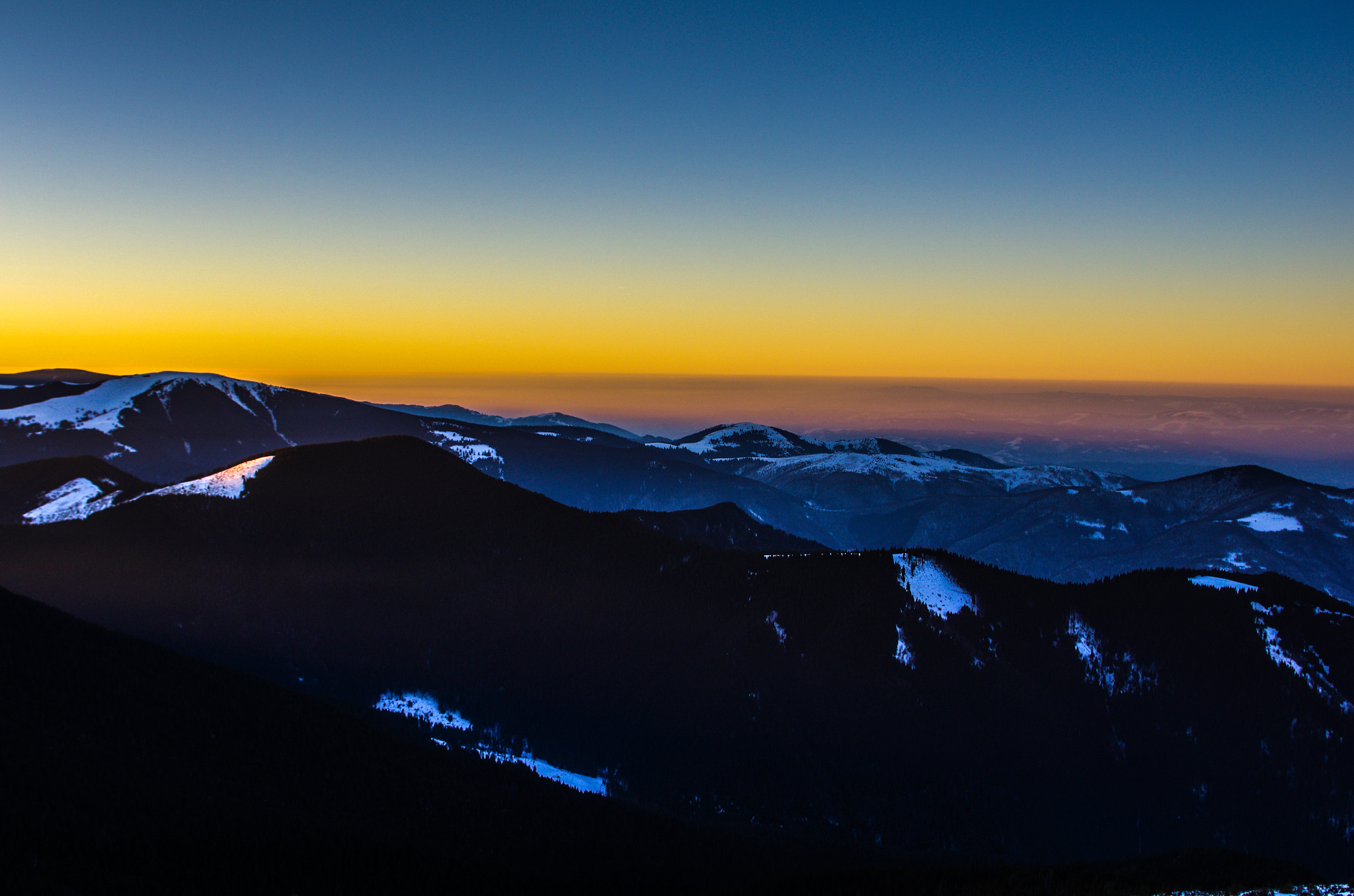 Pentax K-5 sample photo. Sun set in retezat mountains - romania photography