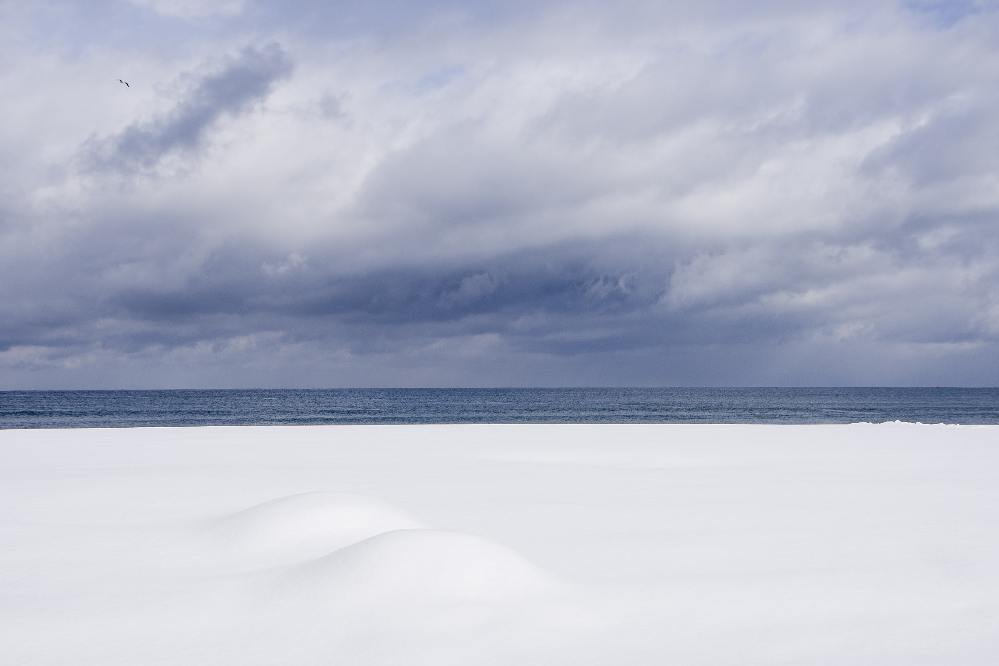 Pentax K-1 sample photo. Snow beach photography