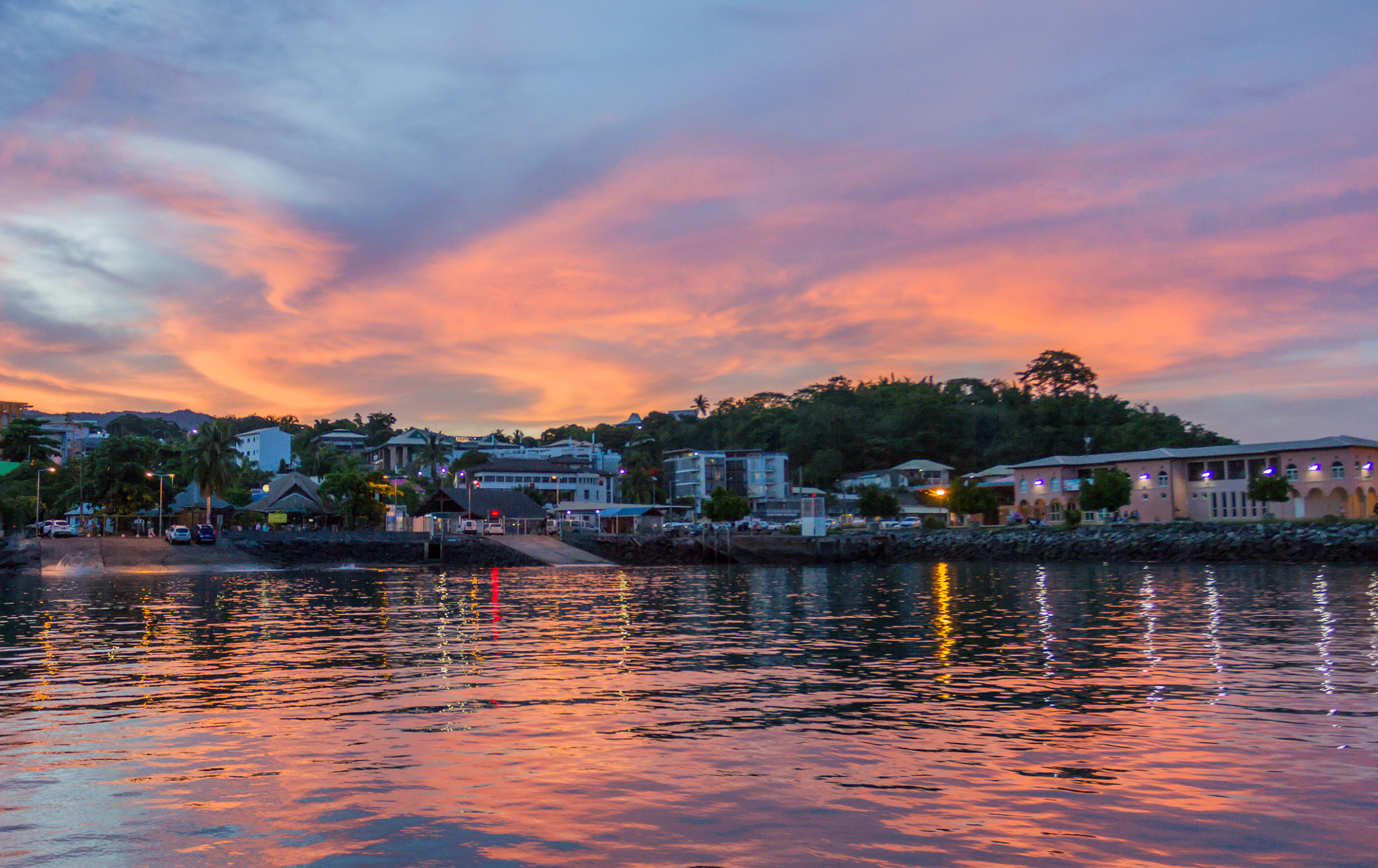 Canon EOS 550D (EOS Rebel T2i / EOS Kiss X4) + Canon EF 17-40mm F4L USM sample photo. Sunset on mamoudzou, mayotte photography