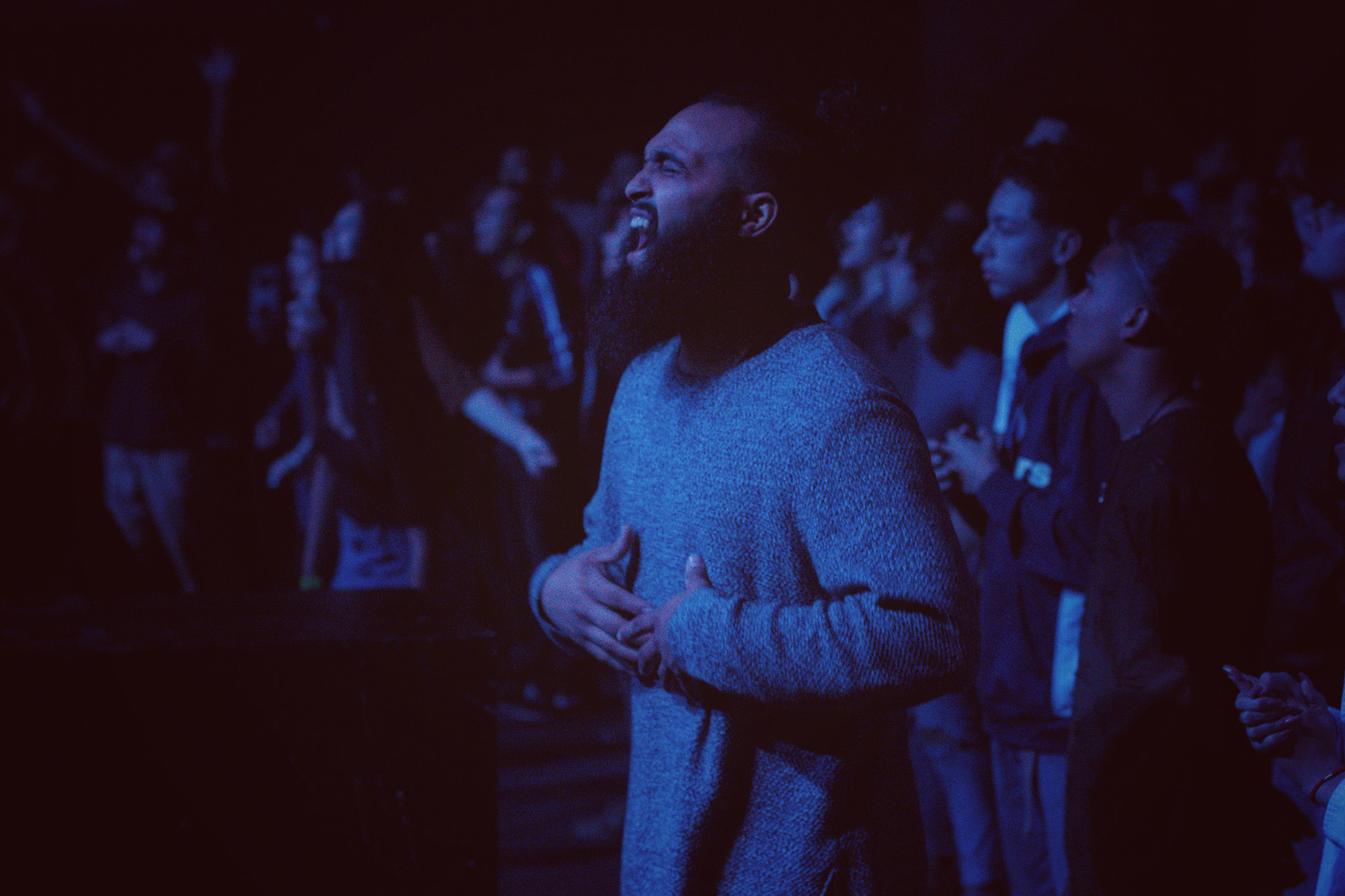 Canon EF 50mm F1.4 USM sample photo. Giving his all in worship. his battle cry photography