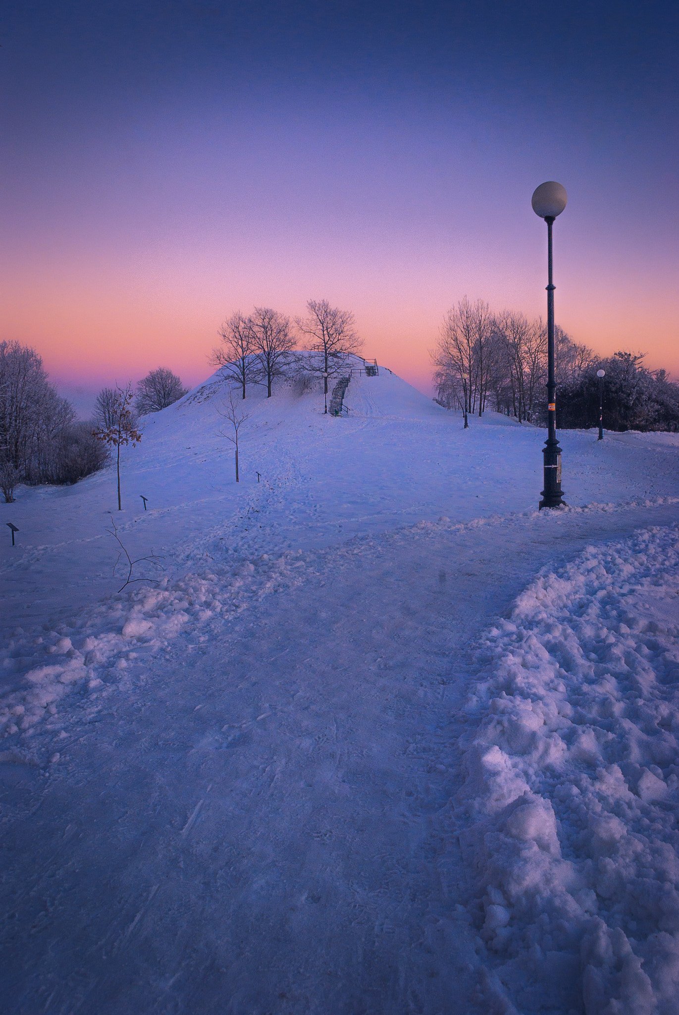 Pentax K200D sample photo. Winter sunset photography