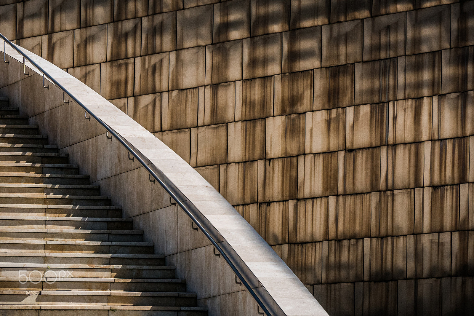 Panasonic Lumix DMC-GH4 sample photo. Guggenheim exterior stairs photography