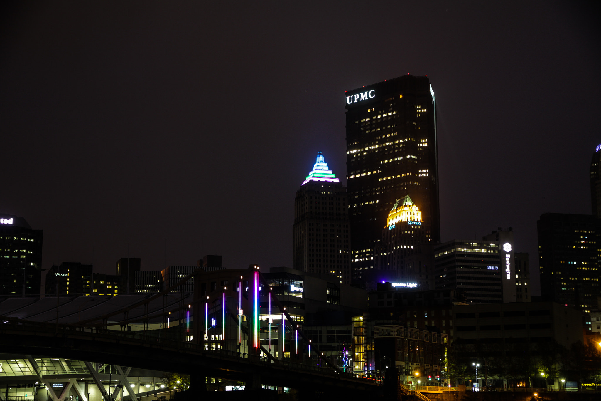 Canon EOS 50D sample photo. Pittsburgh at night photography