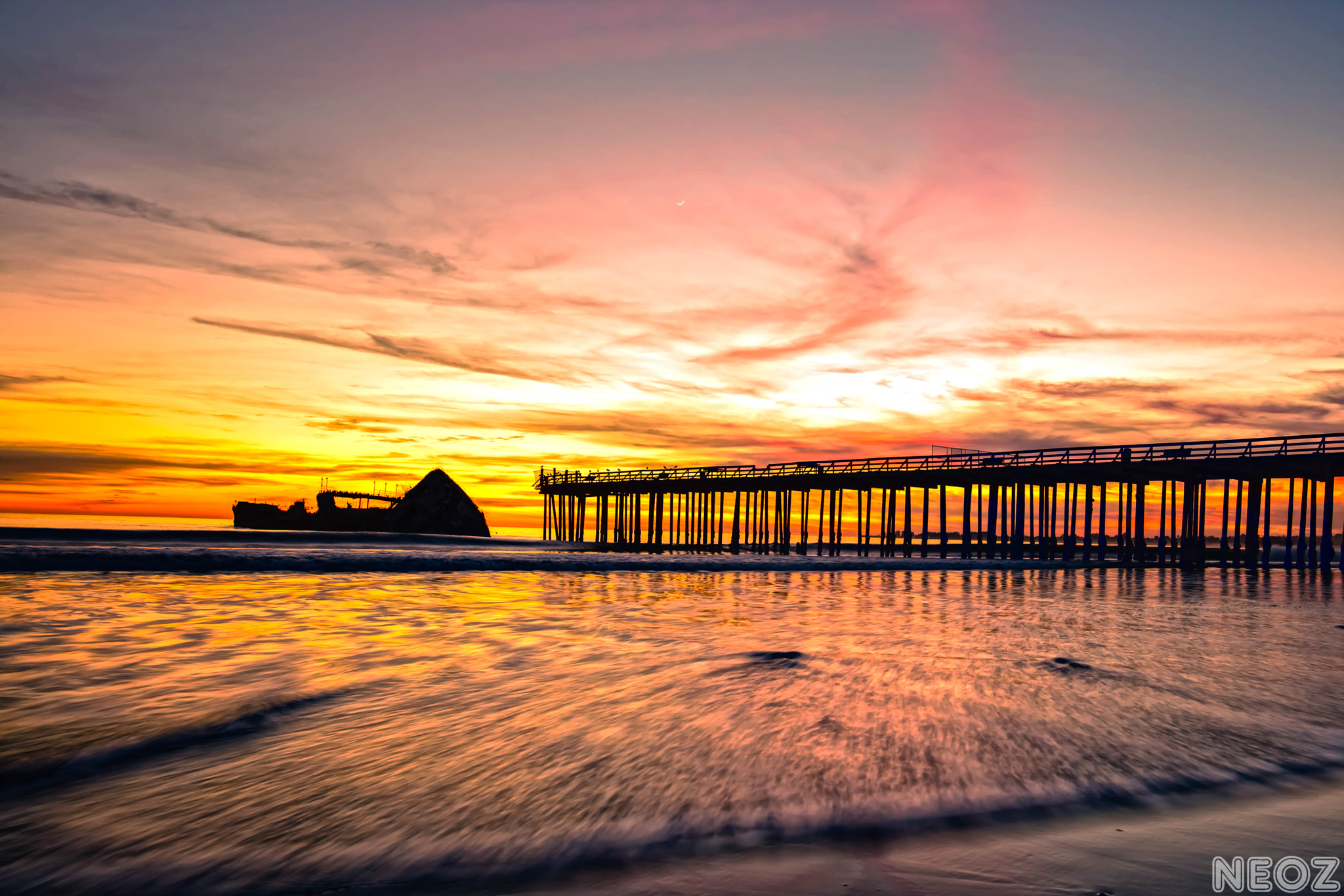 Canon EF 16-35mm F4L IS USM sample photo. Seacliff beach sunset photography