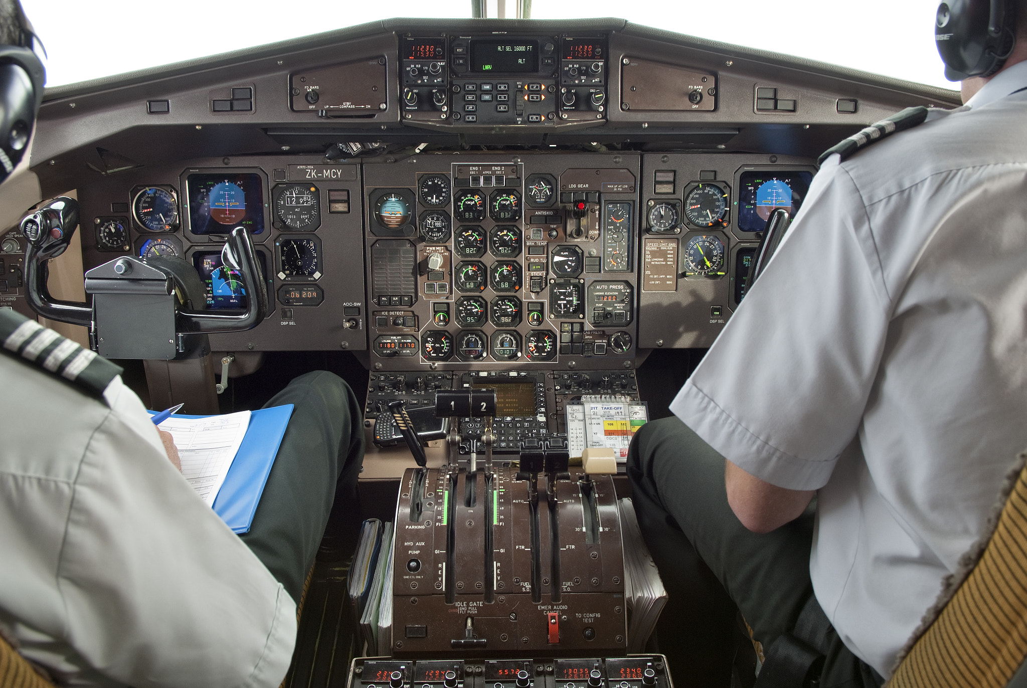 Nikon D2X sample photo. Atr72 cockpit photography
