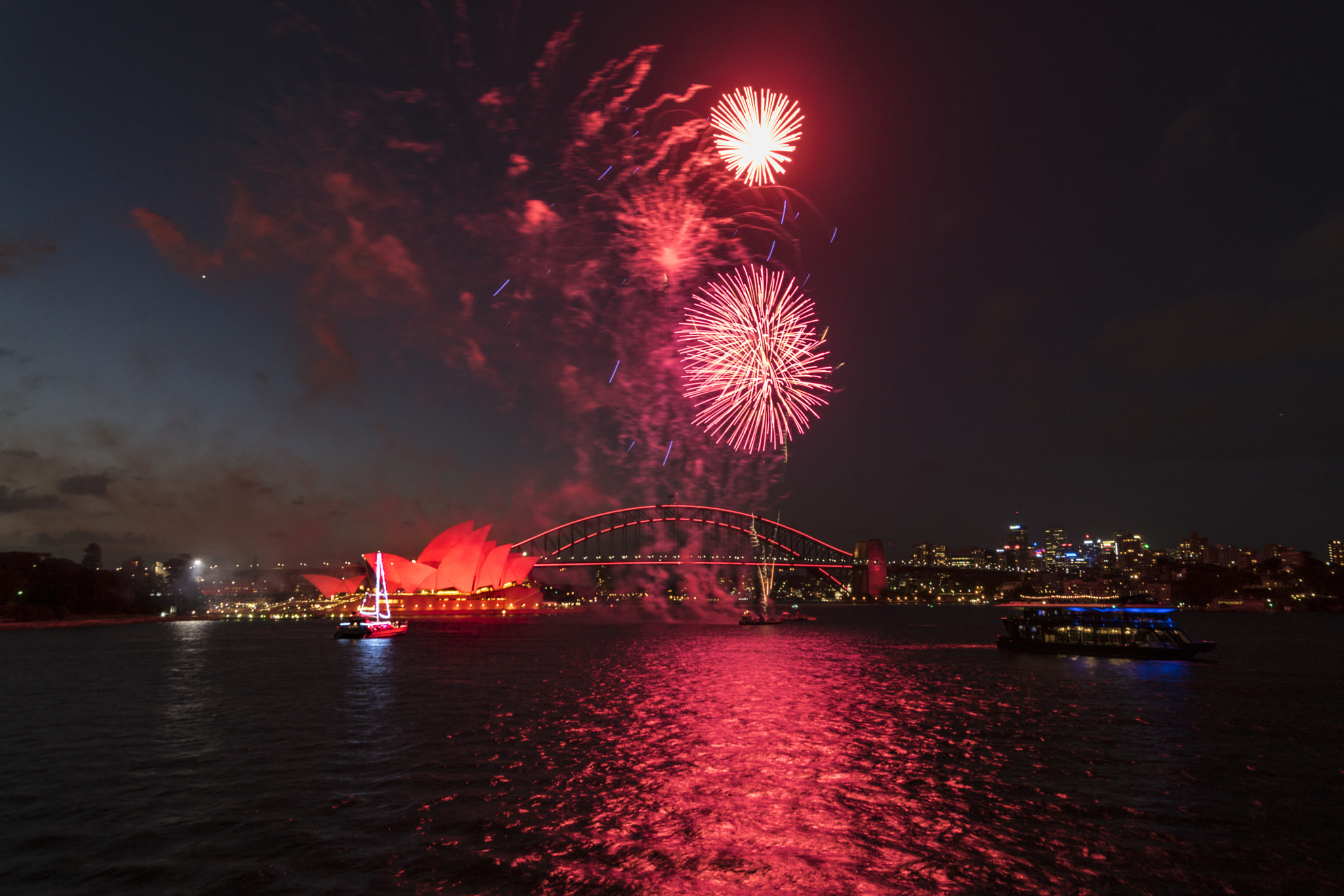 Canon 24-105mm F4 DG OS HSM | Art 013 sample photo. Lunar new year fireworks, sydney-6 photography