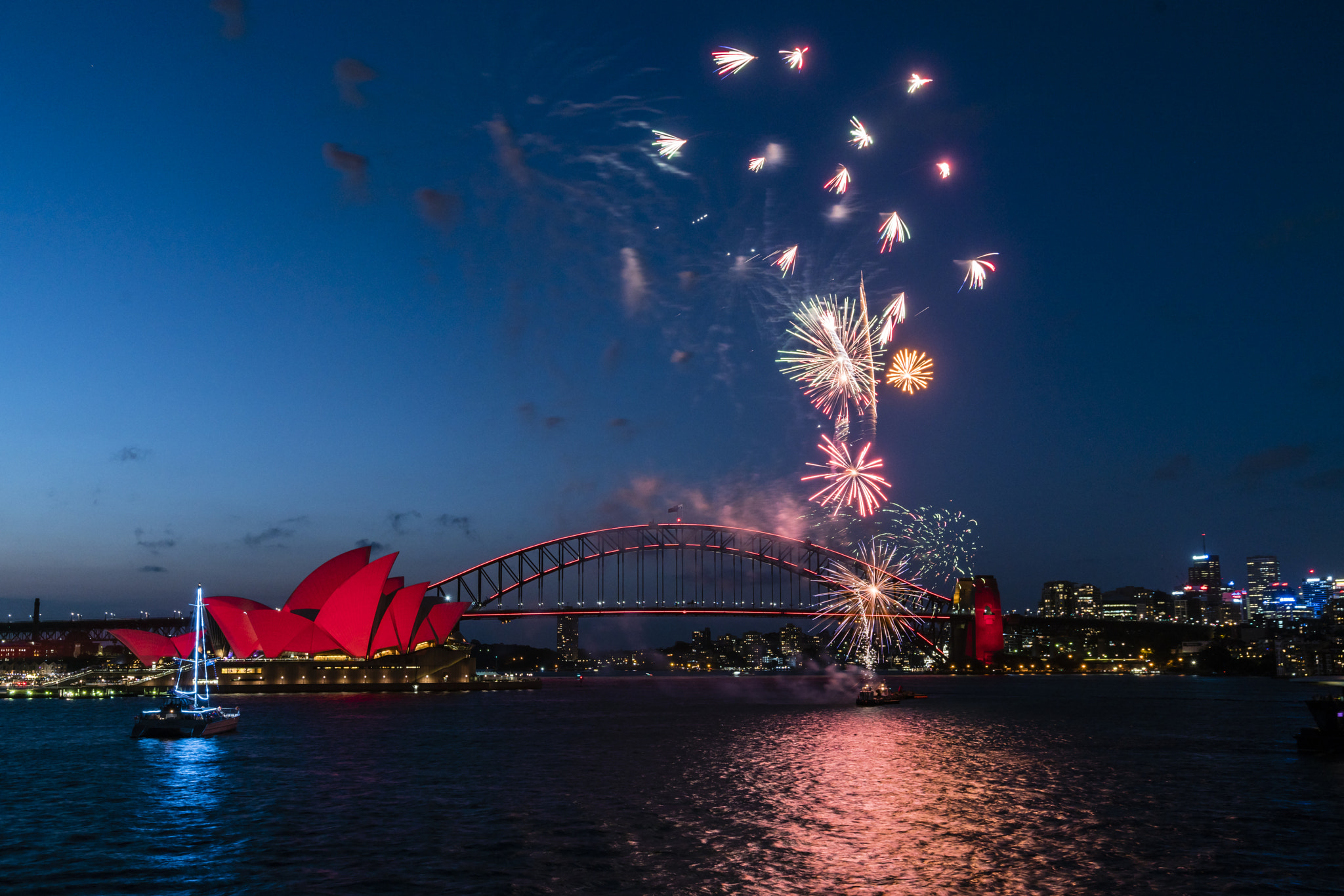 Canon 24-105mm F4 DG OS HSM | Art 013 sample photo. Lunar new year fireworks, sydney-7 photography