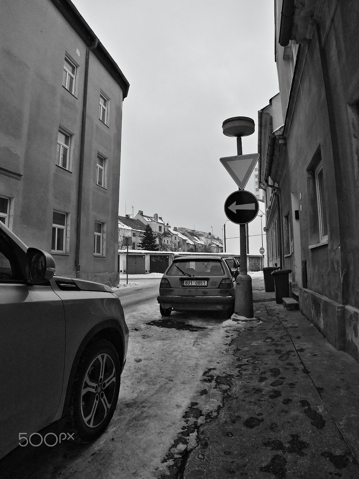 Nikon Coolpix P6000 sample photo. Chomutov, czech republic - january 20, 2017: lamp with traffic signs at end of lidicka street in... photography
