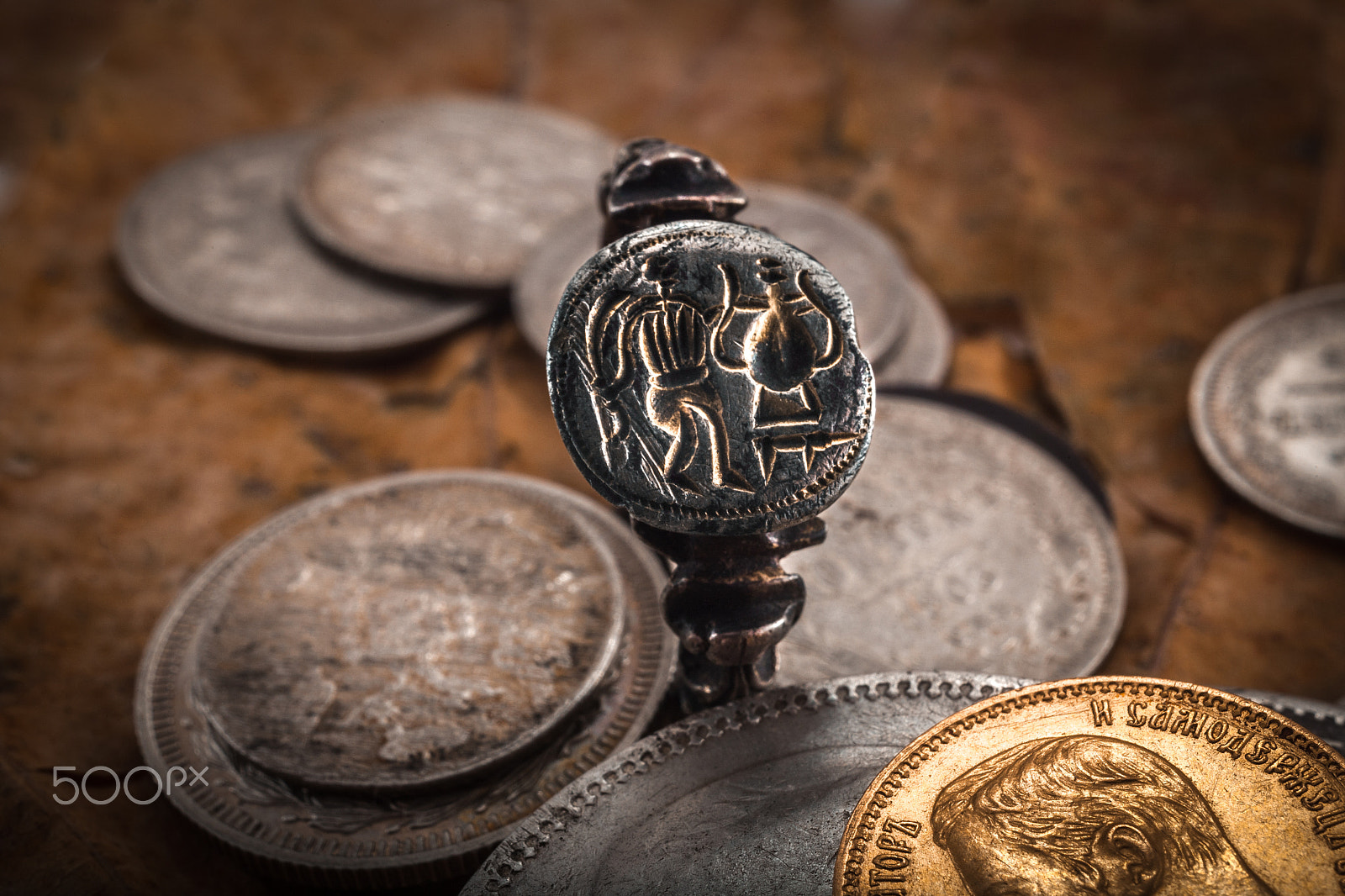 Canon EF 35-80mm f/4-5.6 sample photo. Medieval silver ring photography