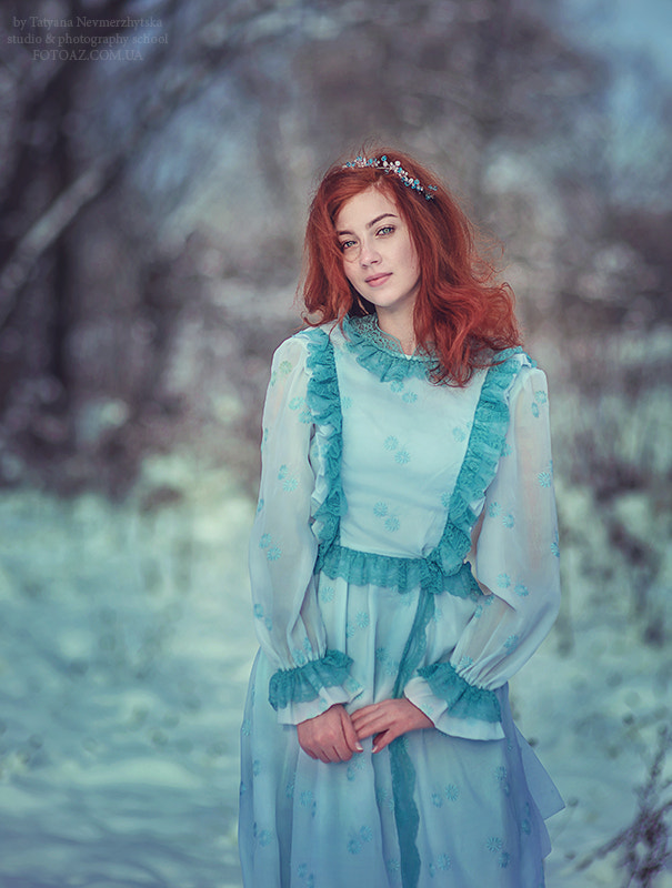 Nikon D610 + Sigma 85mm F1.4 EX DG HSM sample photo. Winter fairy photography