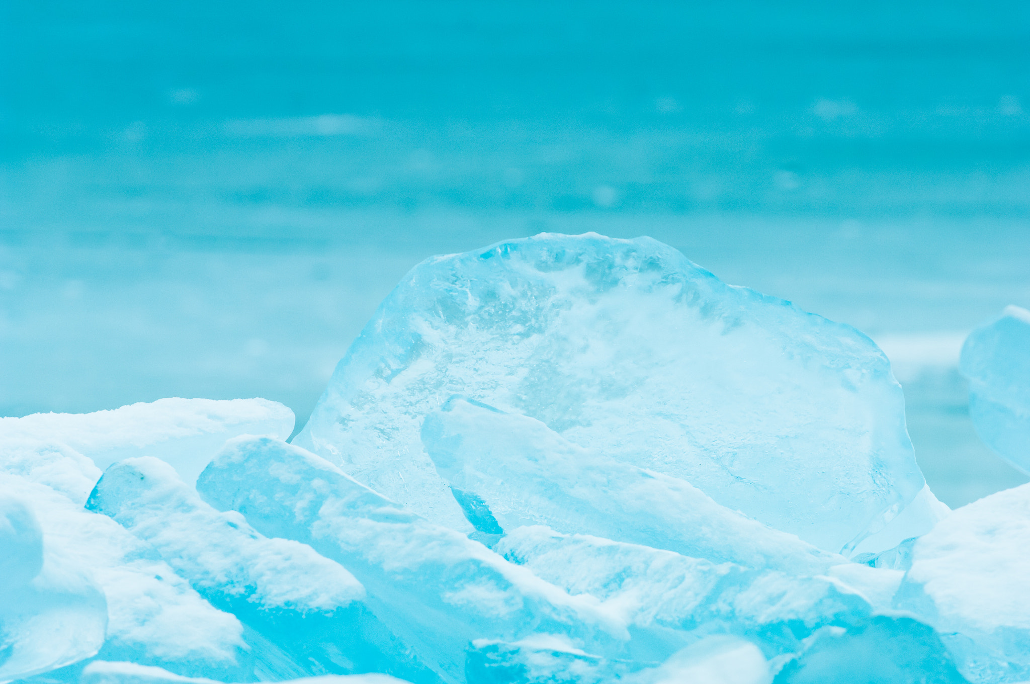 Nikon D2X sample photo. Winter scene with frozen ice-pack ice float and other formations photography