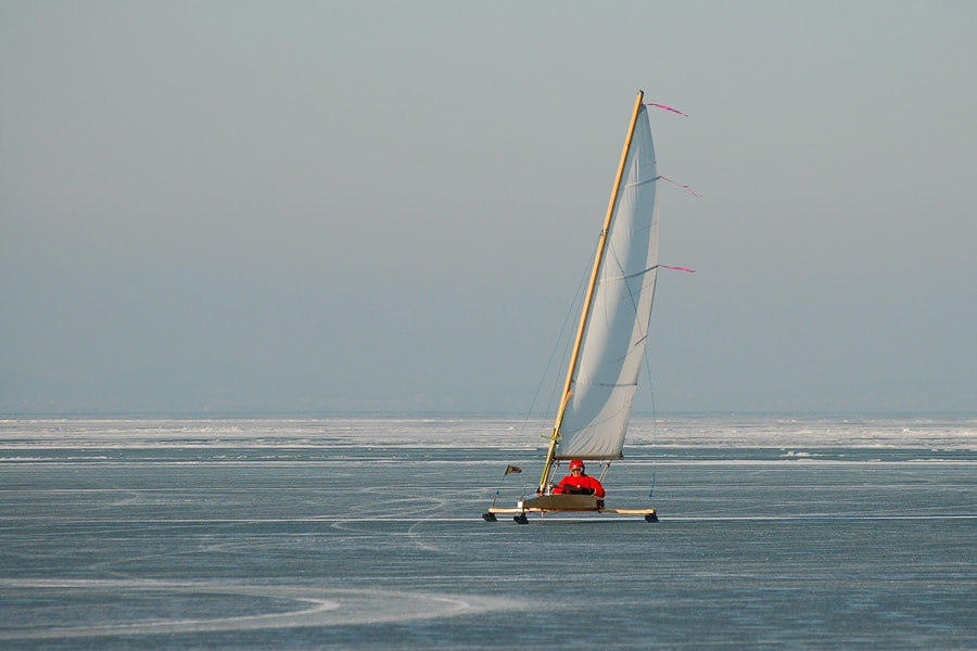 Nikon D50 sample photo. Winter sail photography